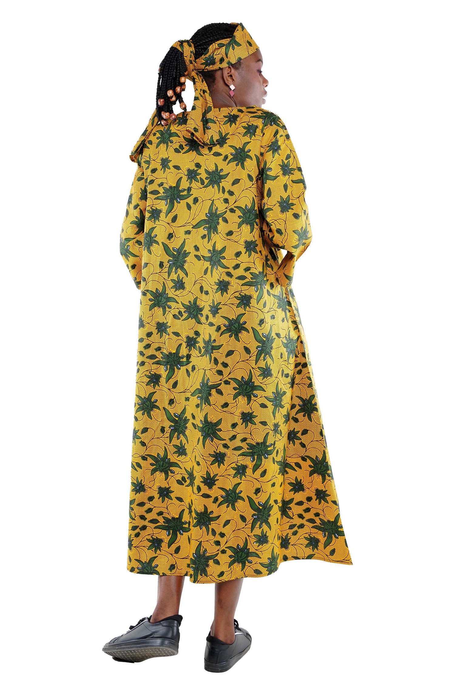 Ankara Long Umbrella Dress | One Size & Plus Size