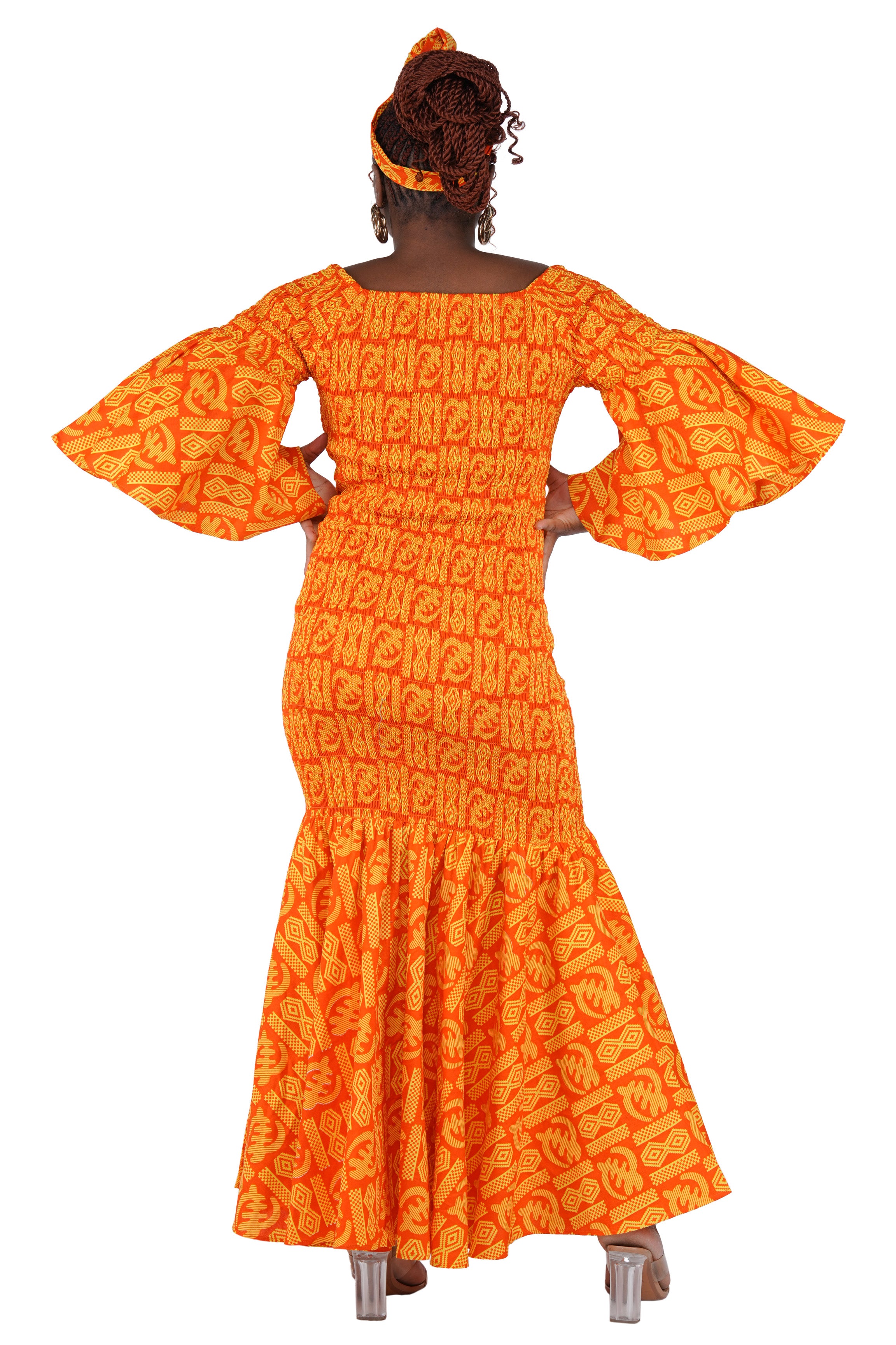 African Women Long Smoked Mermaid/Fish Tail Dress | One Size