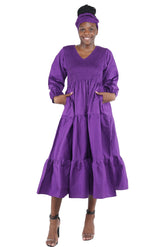 African smocked maxi tiered dress with long sleeves and headwrap
Cotton V-neck African maxi dress with pockets
Afrocentric long sleeve tiered dress one size fits most
African dresses for women