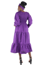 African smocked maxi tiered dress with long sleeves and headwrap
Cotton V-neck African maxi dress with pockets
Afrocentric long sleeve tiered dress one size fits most
African dresses for women