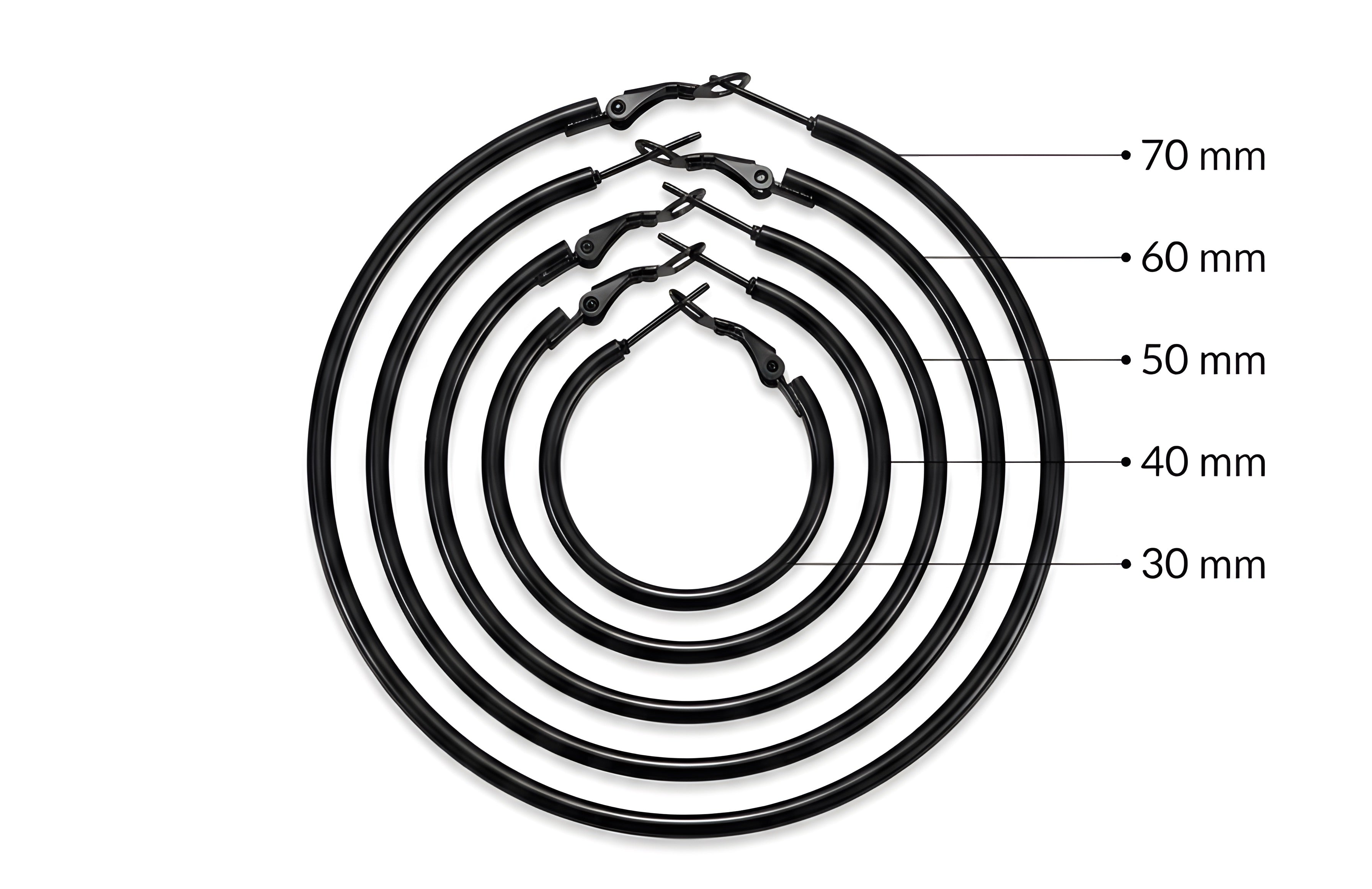 Classic Gold Stainless Steel Hoop Earrings | Various Sizes