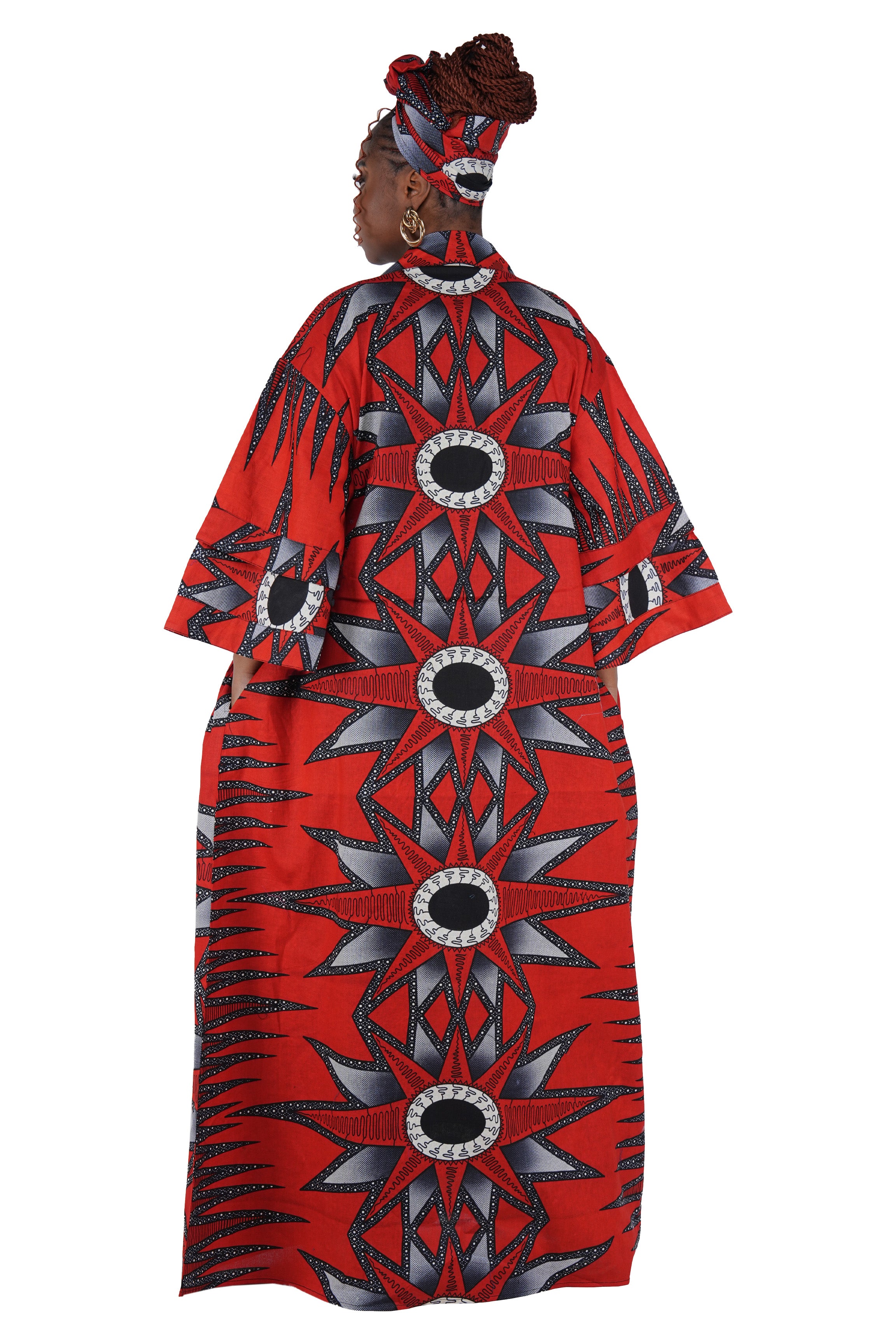 Plus size friendly African kimono jacket one size fits most