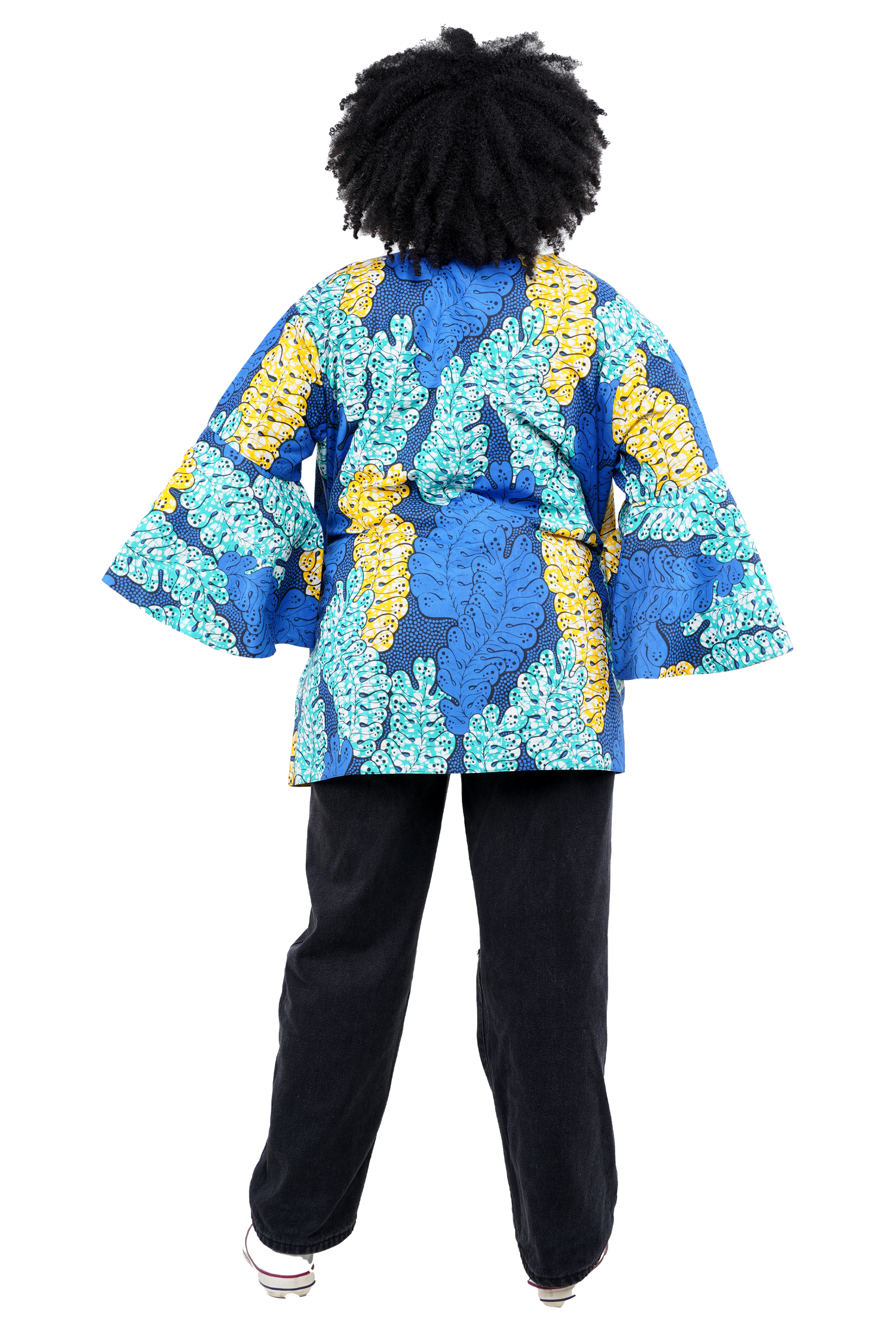 Reversible African Jacket Duster Short Coat Afrocentric Attire for Women