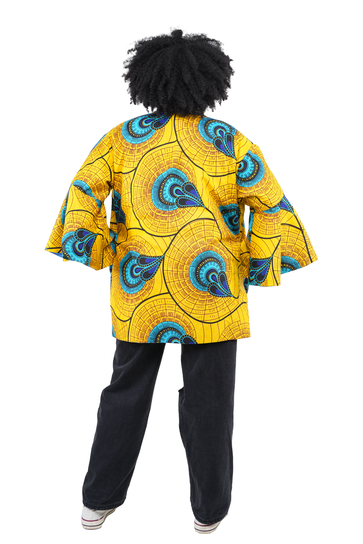 Reversible African Jacket Duster Short Coat Afrocentric Attire for Women