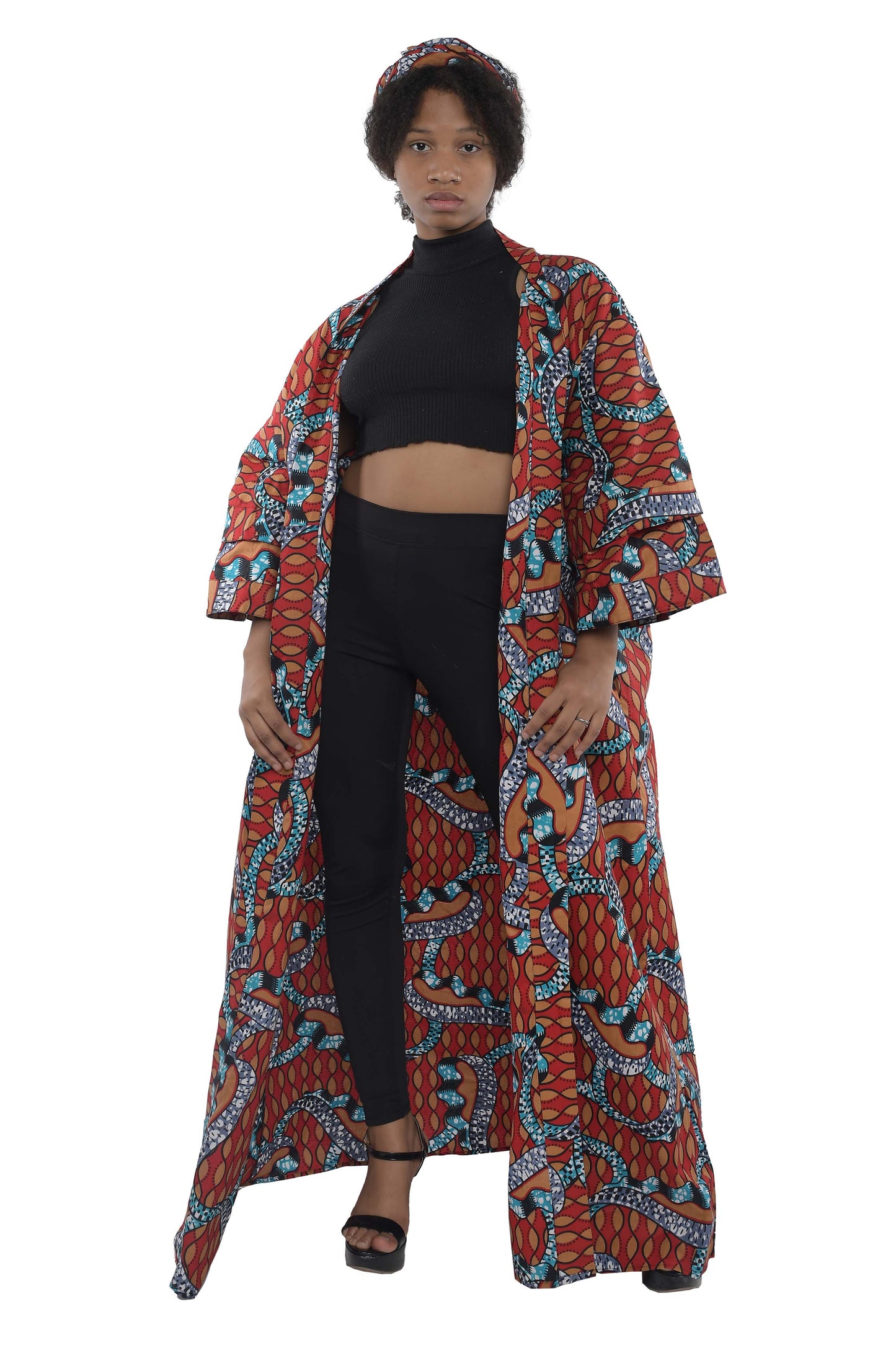 Kente Long Kimono Jacket