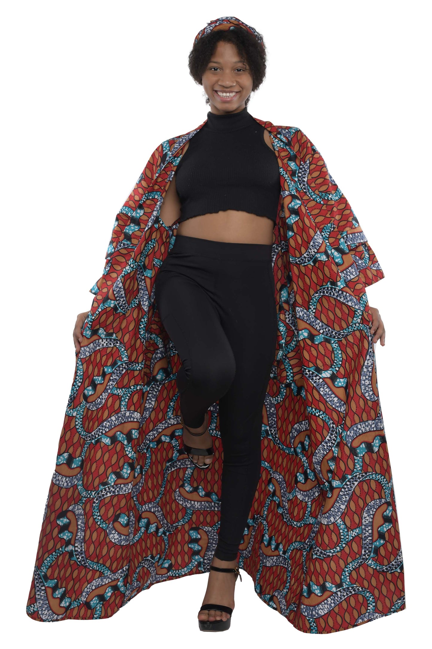 Kente Long Kimono Jacket