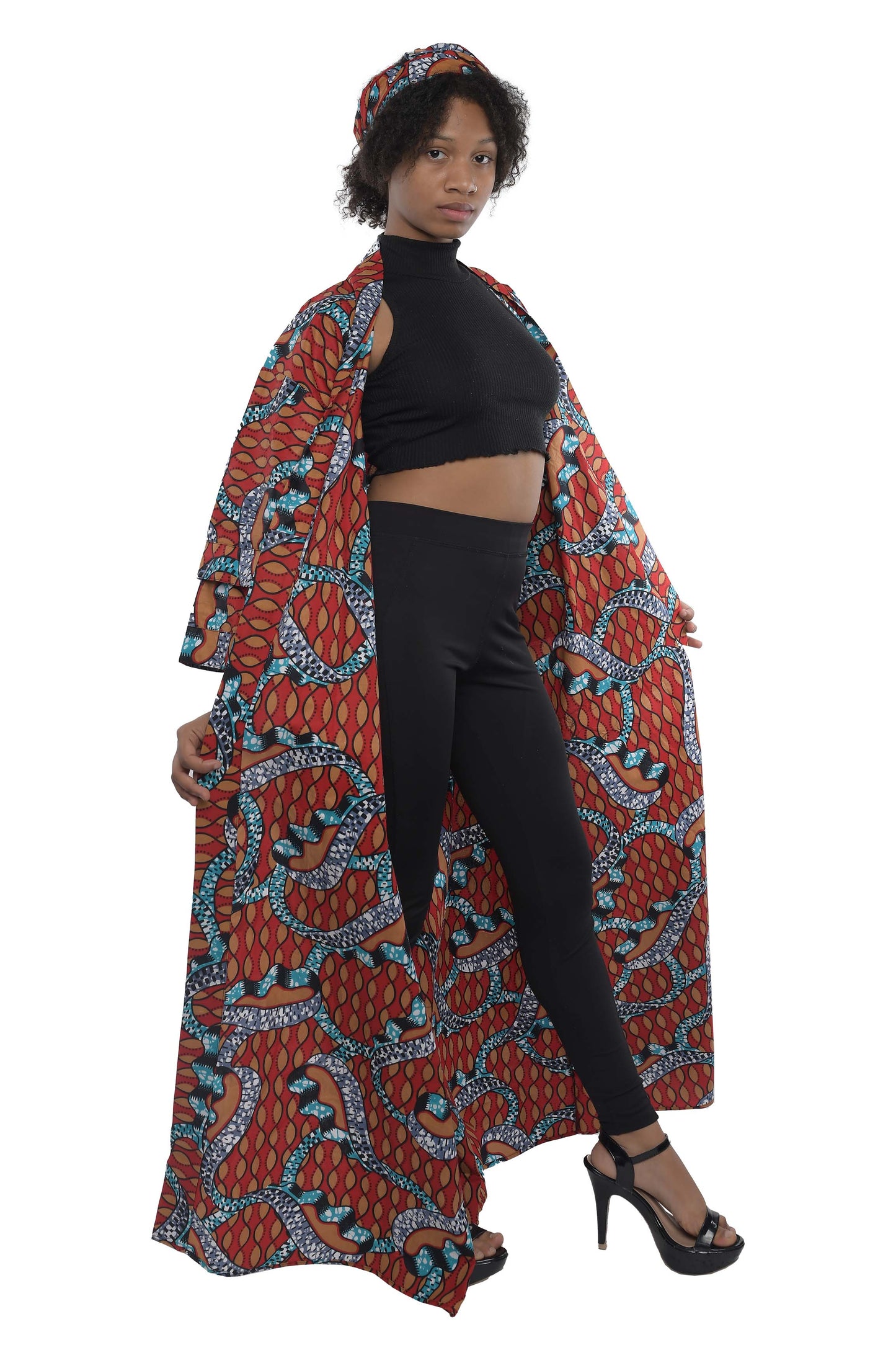 Kente Long Kimono Jacket