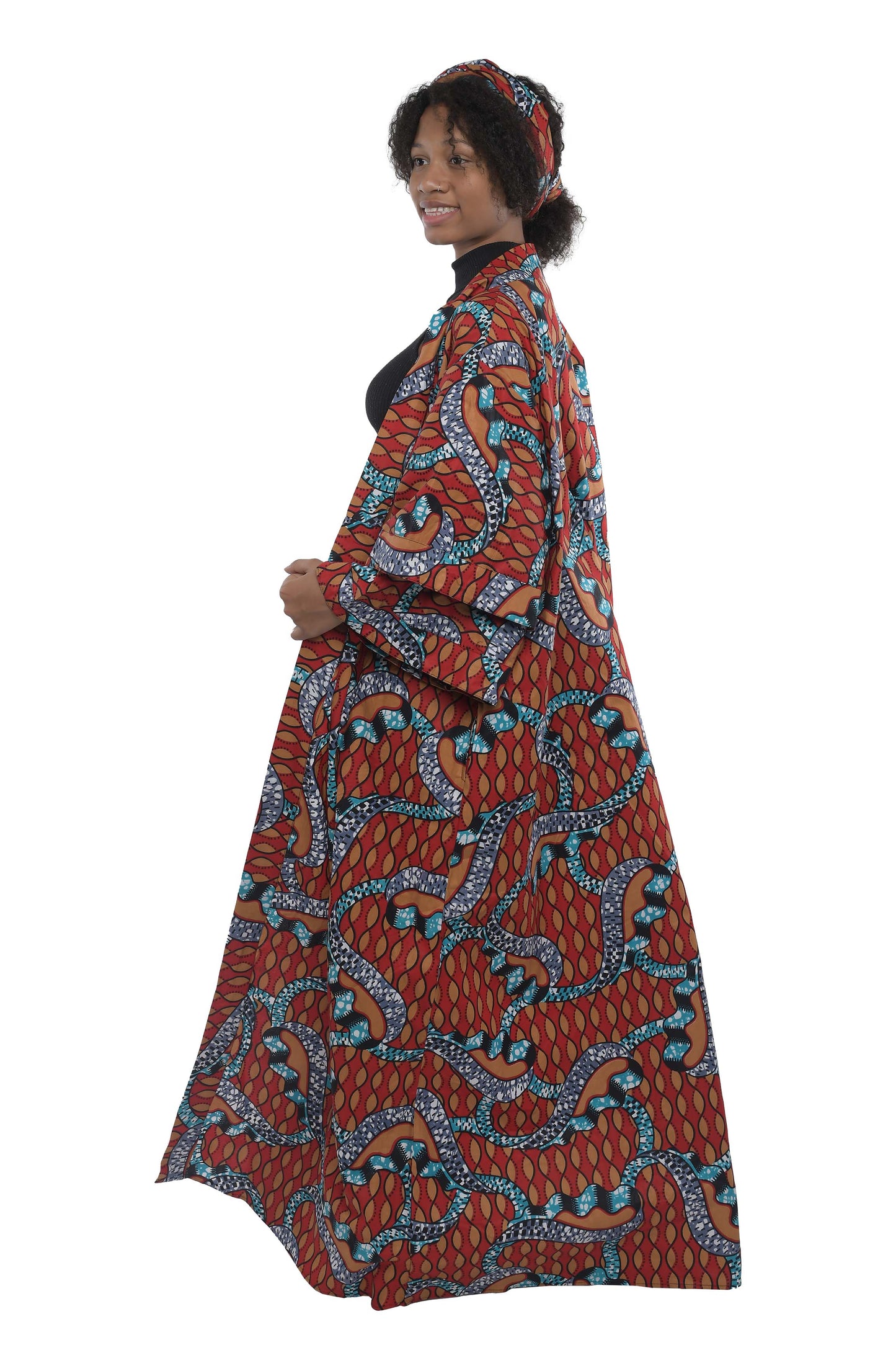 Kente Long Kimono Jacket