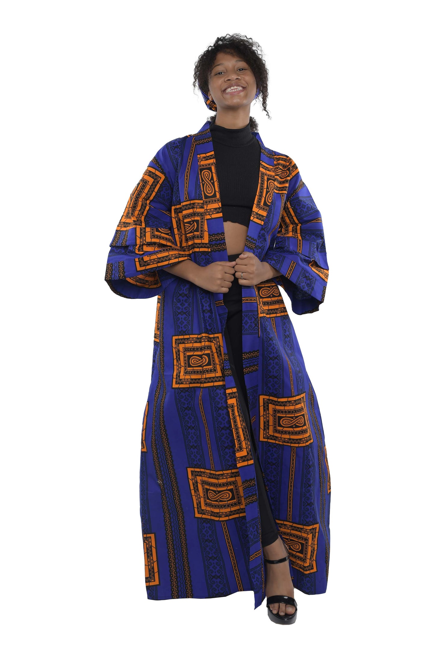 Kente Long Kimono Jacket