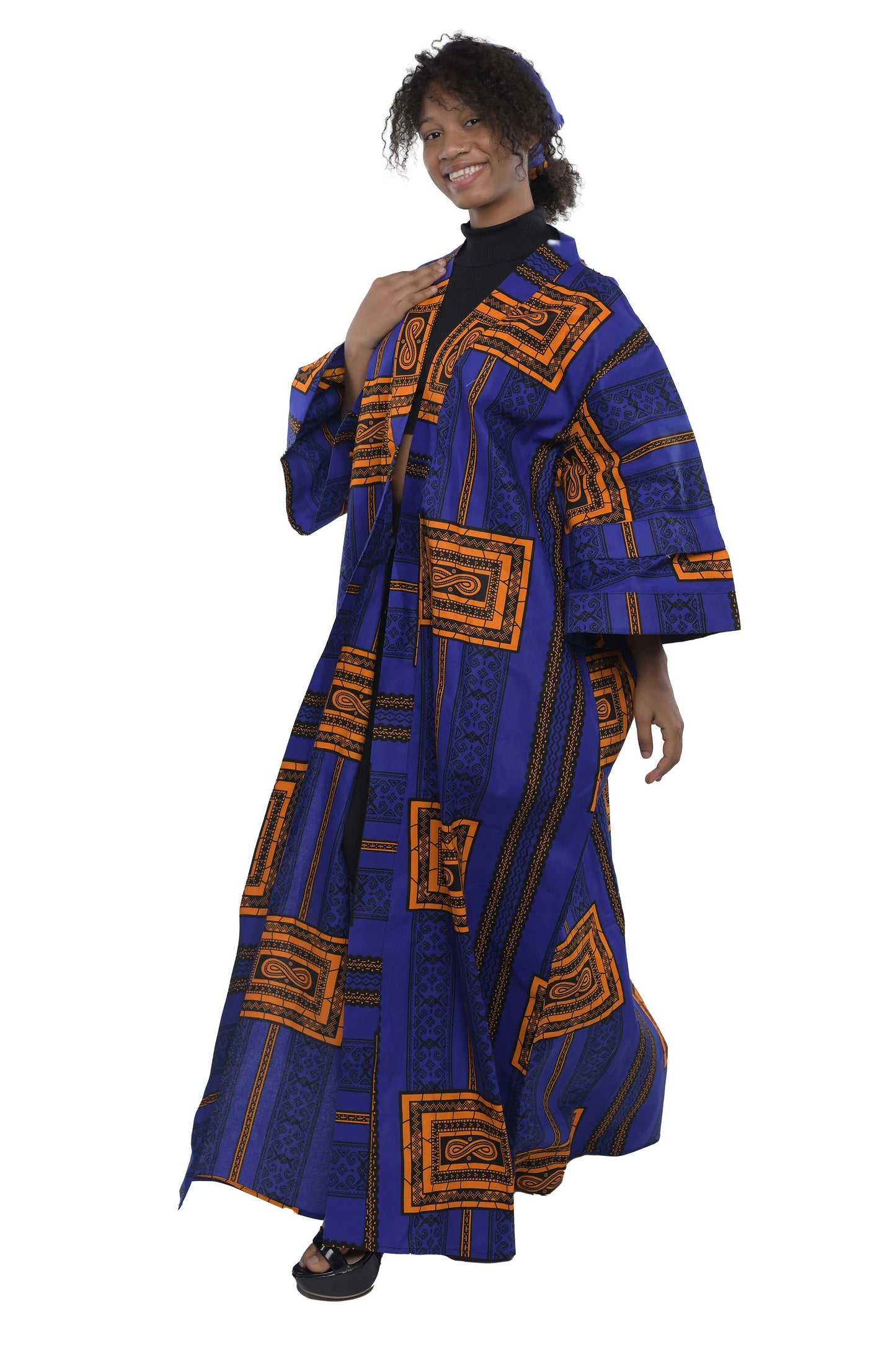 Kente Long Kimono Jacket