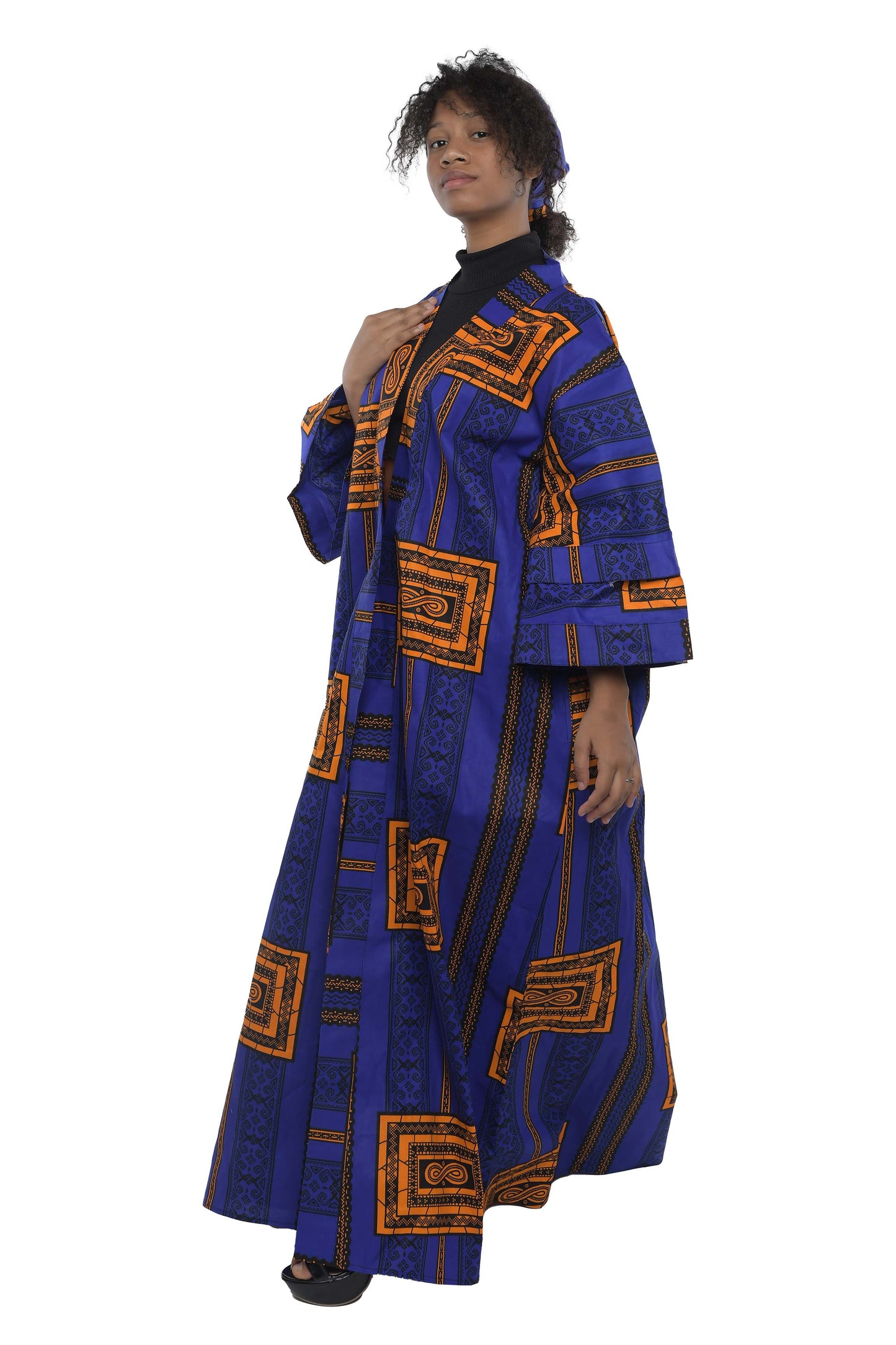 Kente Long Kimono Jacket