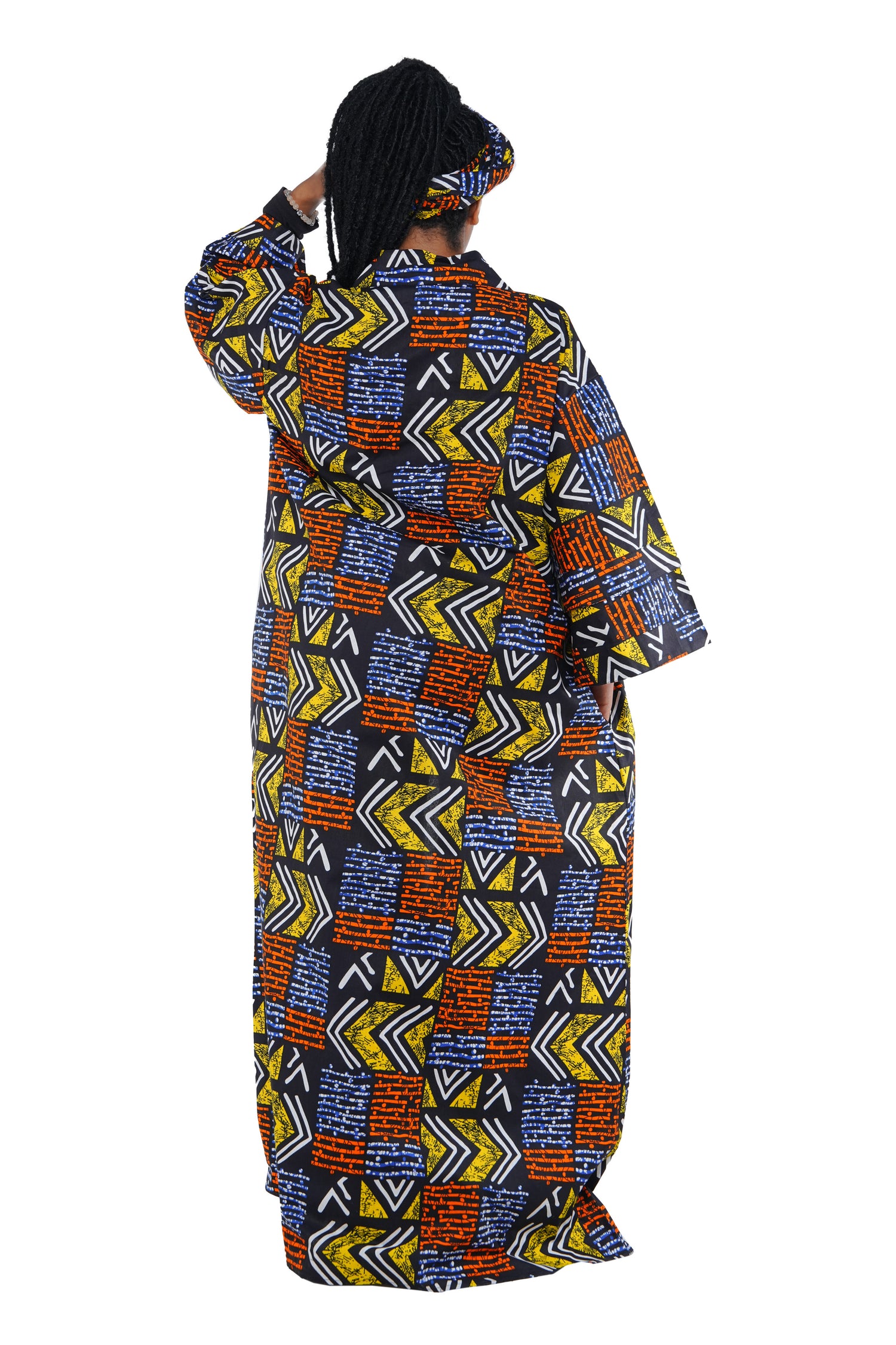 Ankara Long Kimono | Robe | One Size