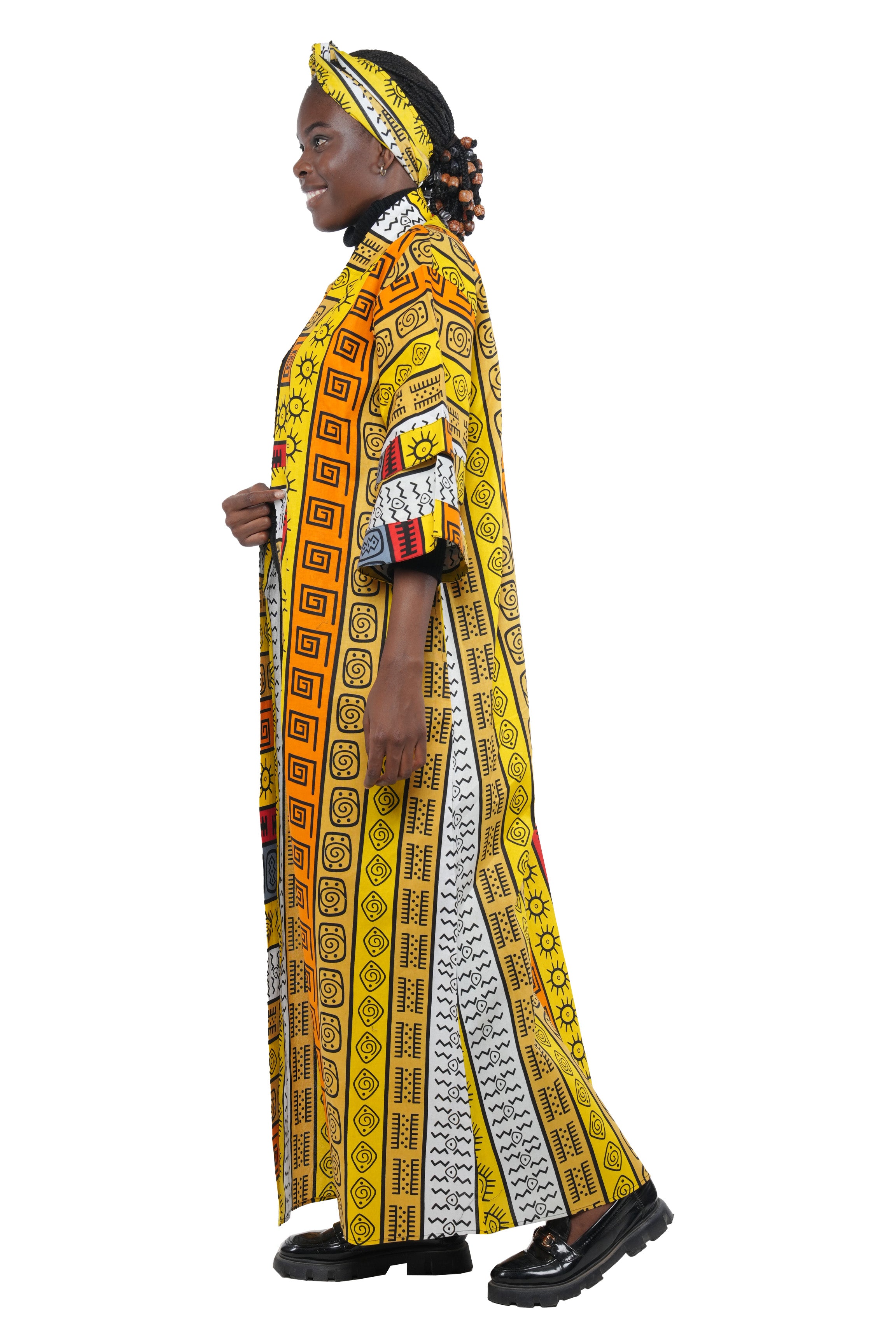 Ankara Long Kimono Jacket