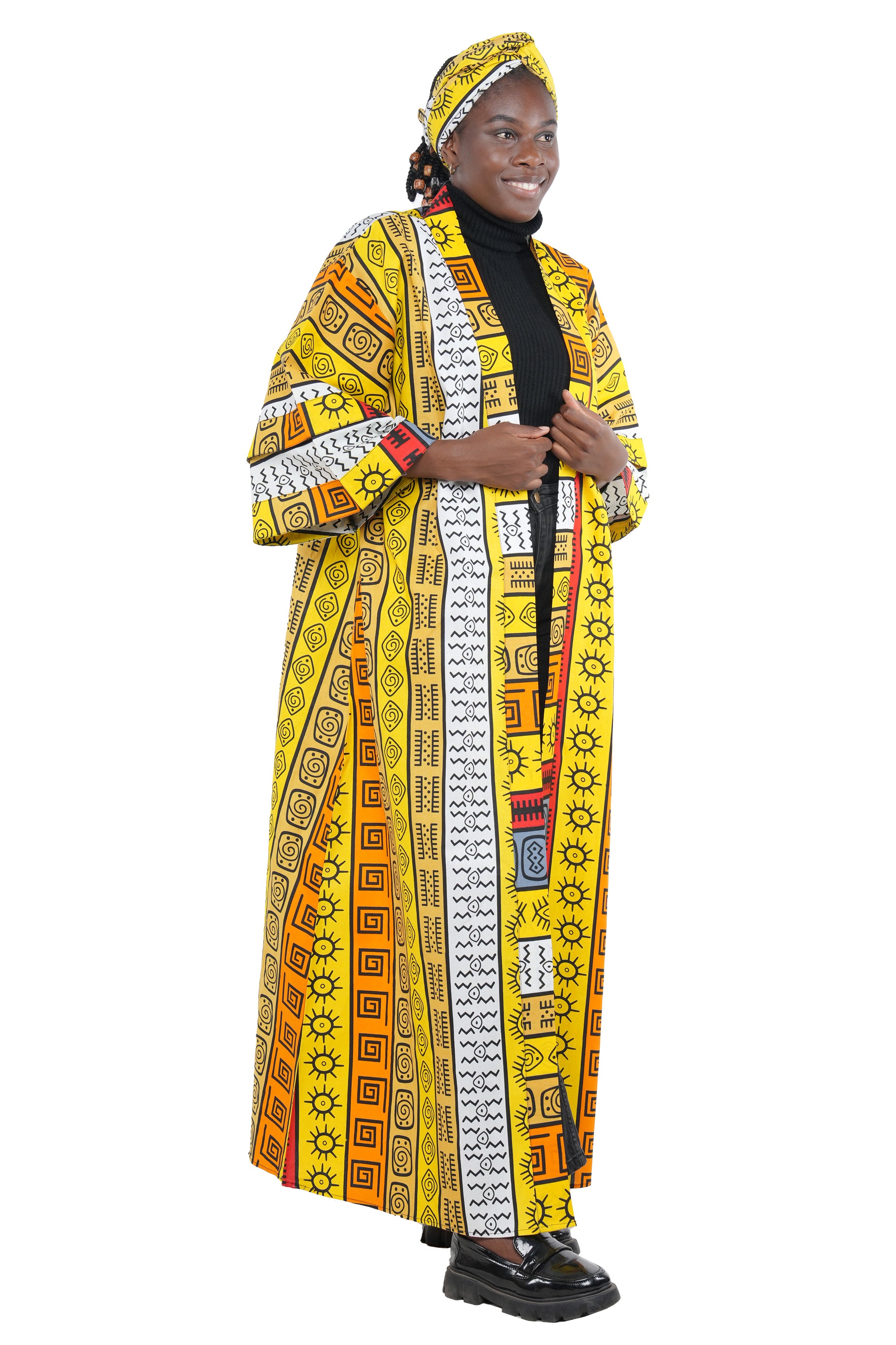 Ankara Long Kimono Jacket