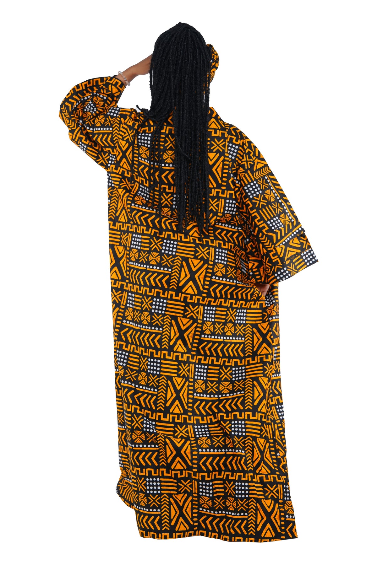 Long African Print Kimono for Women | One Size