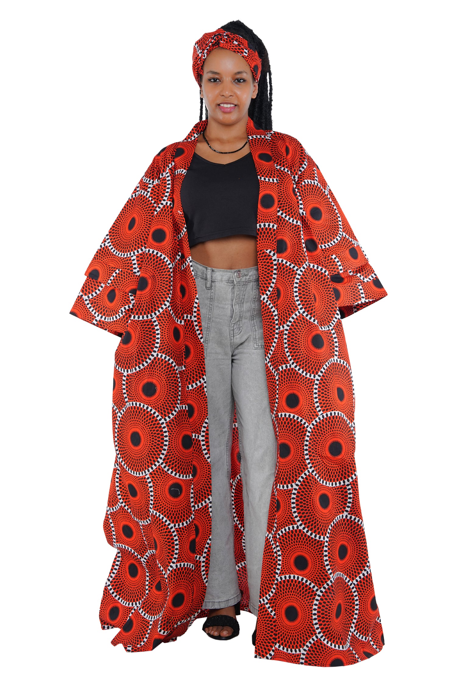 Kente Long Duster | Robe | One Size