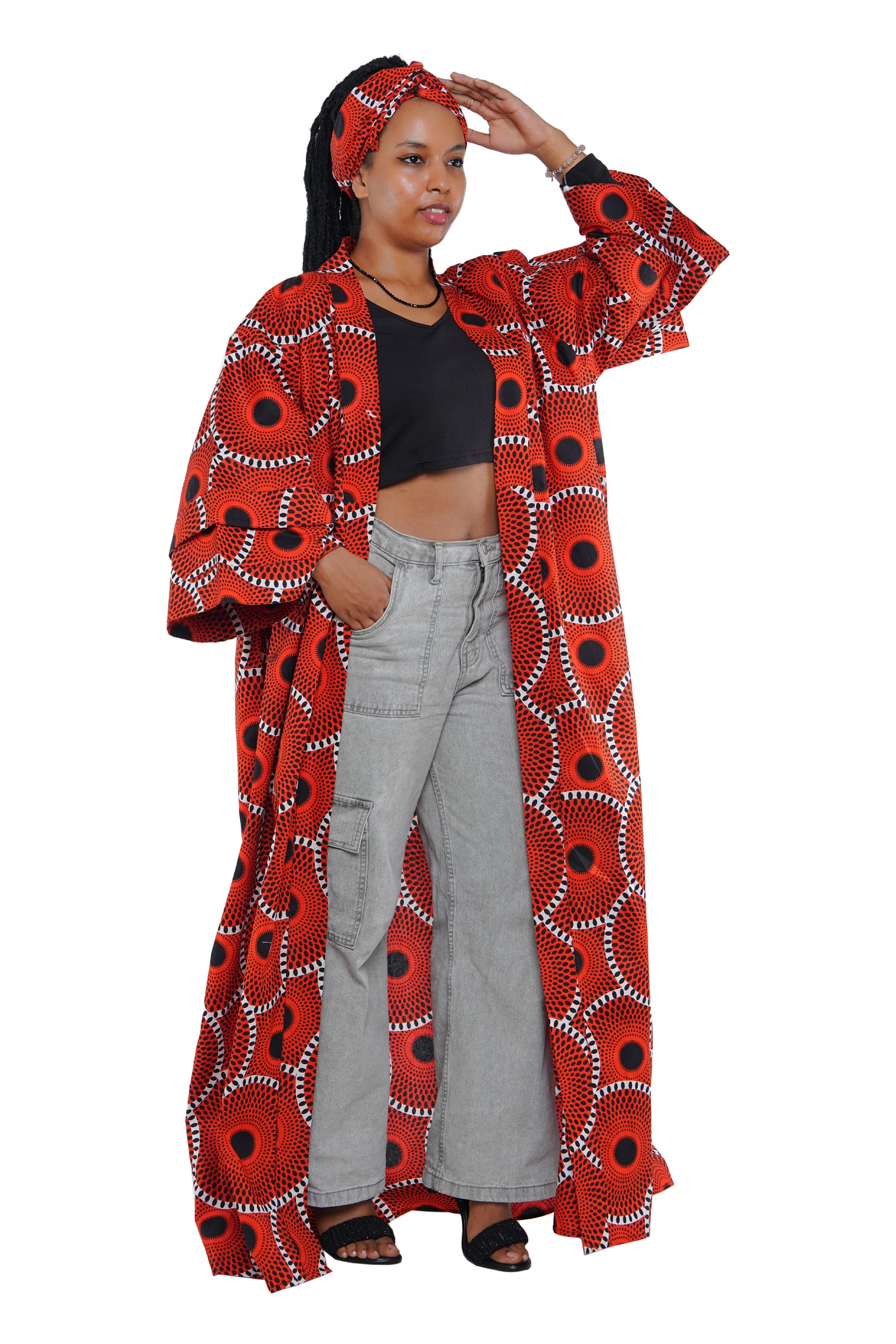 Kente Long Duster | Robe | One Size