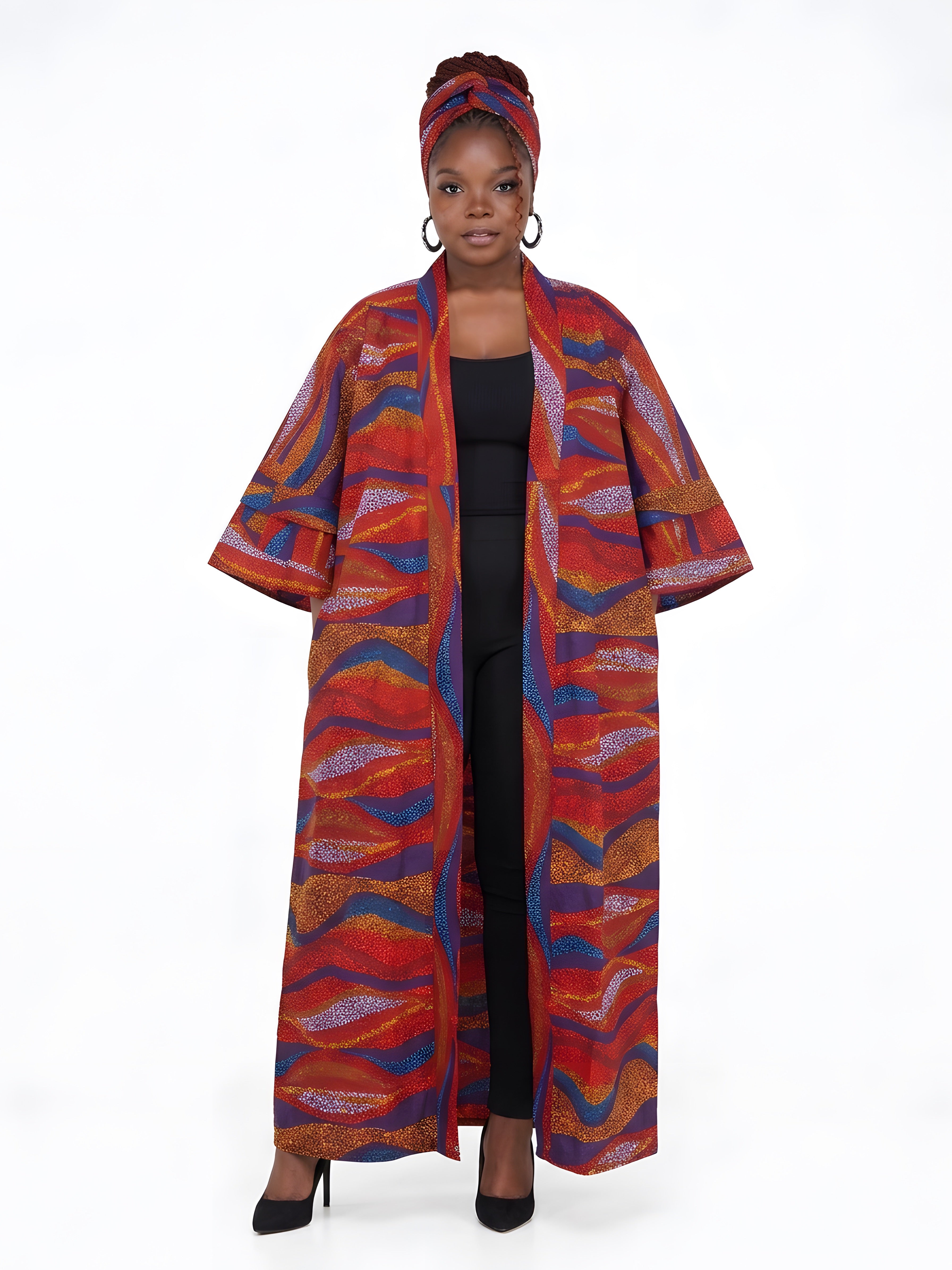 African Long Kimono | Robe | Duster | One Size