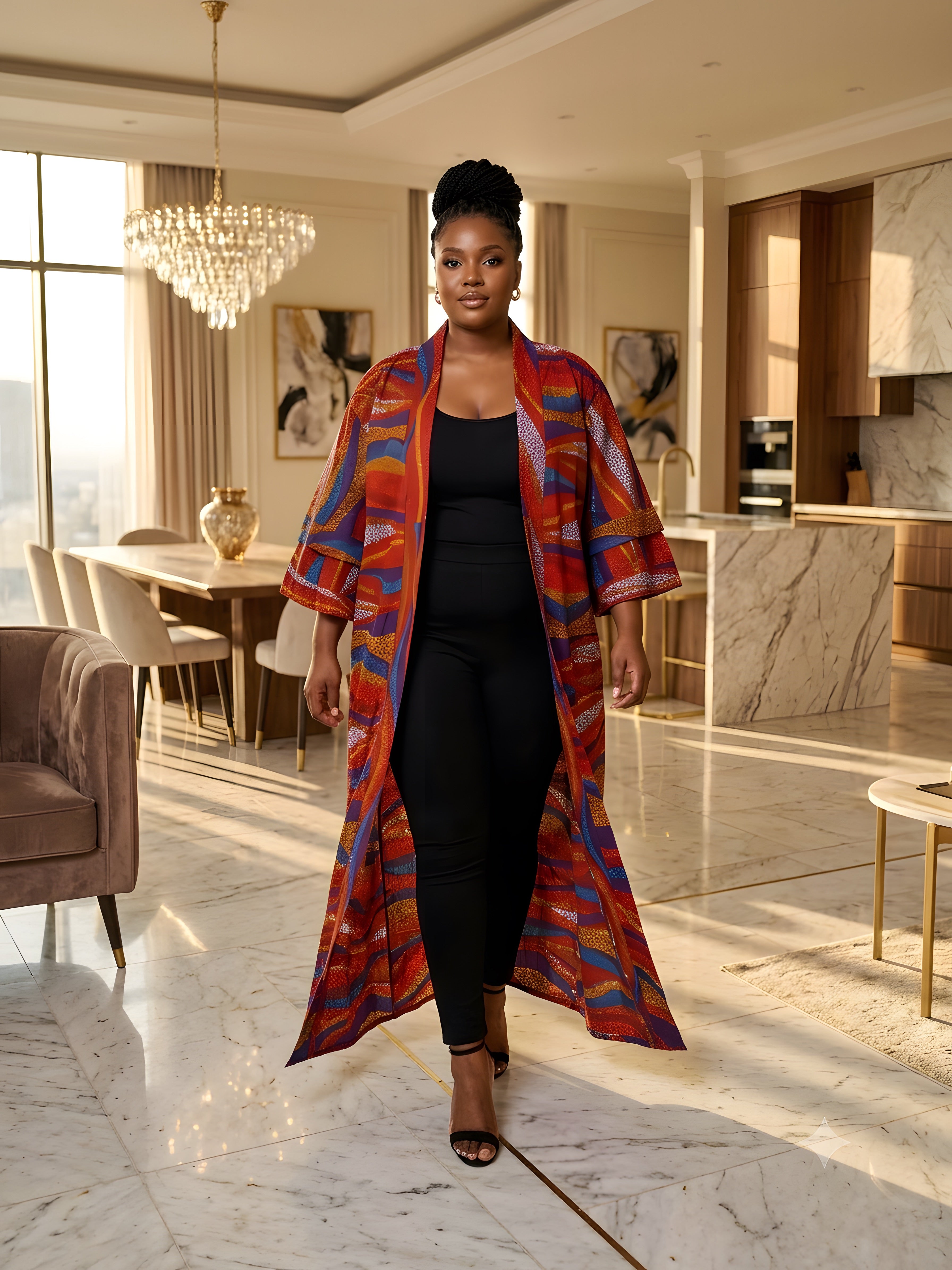 African Long Kimono | Robe | Duster | One Size