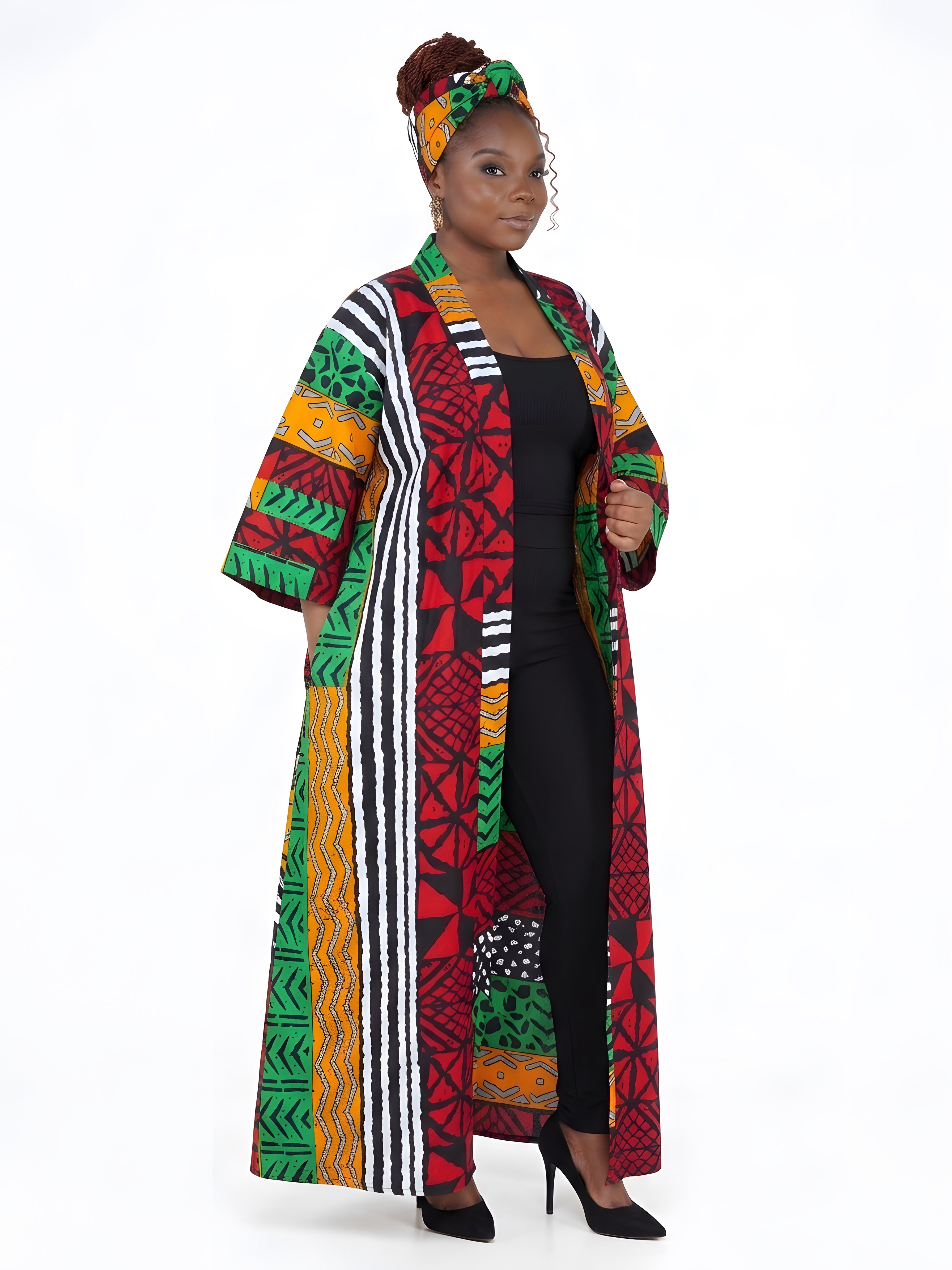 African Long Kimono | Robe | Duster | One Size