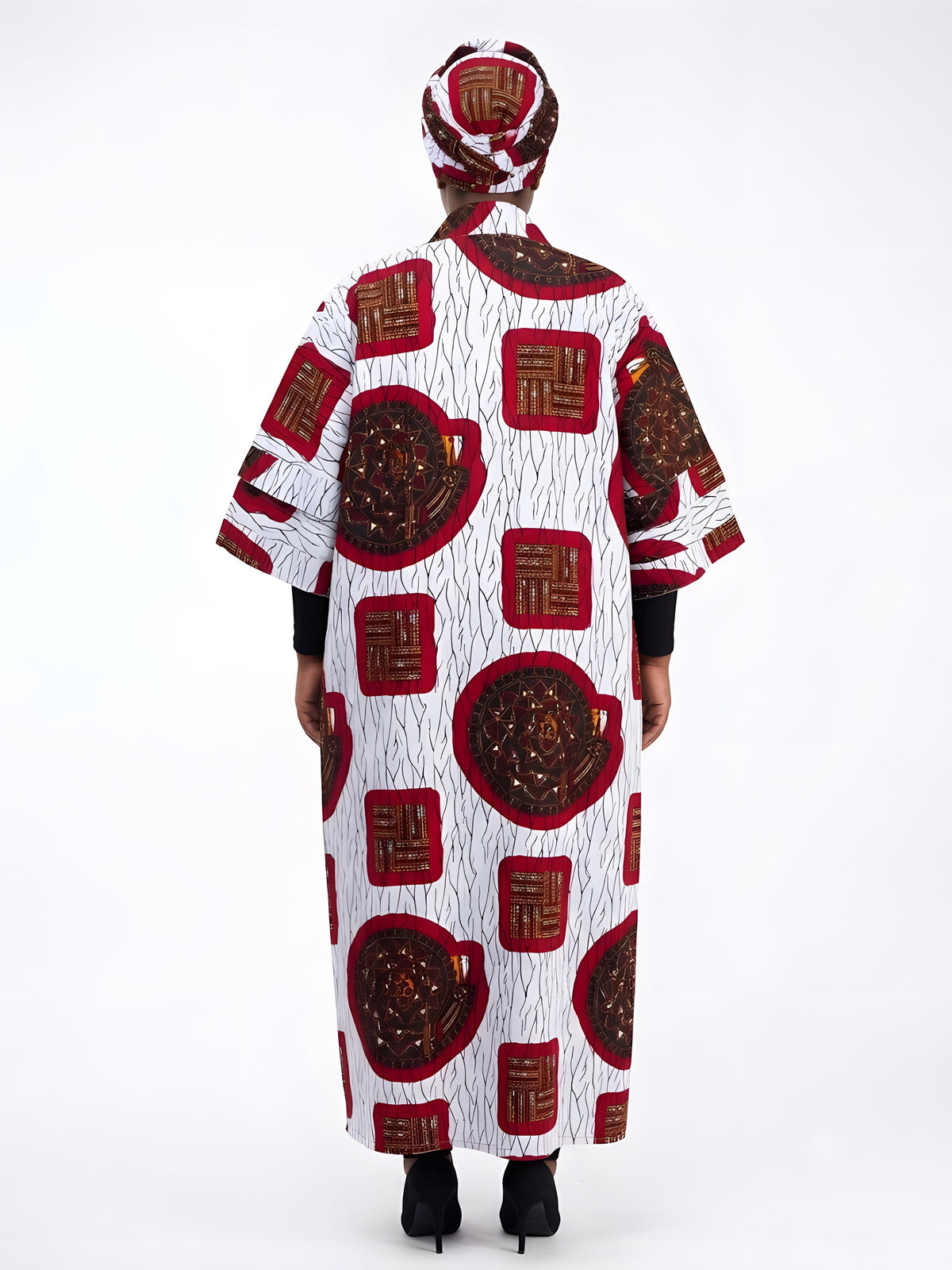 Long African Print Kimono for Women | One Size
