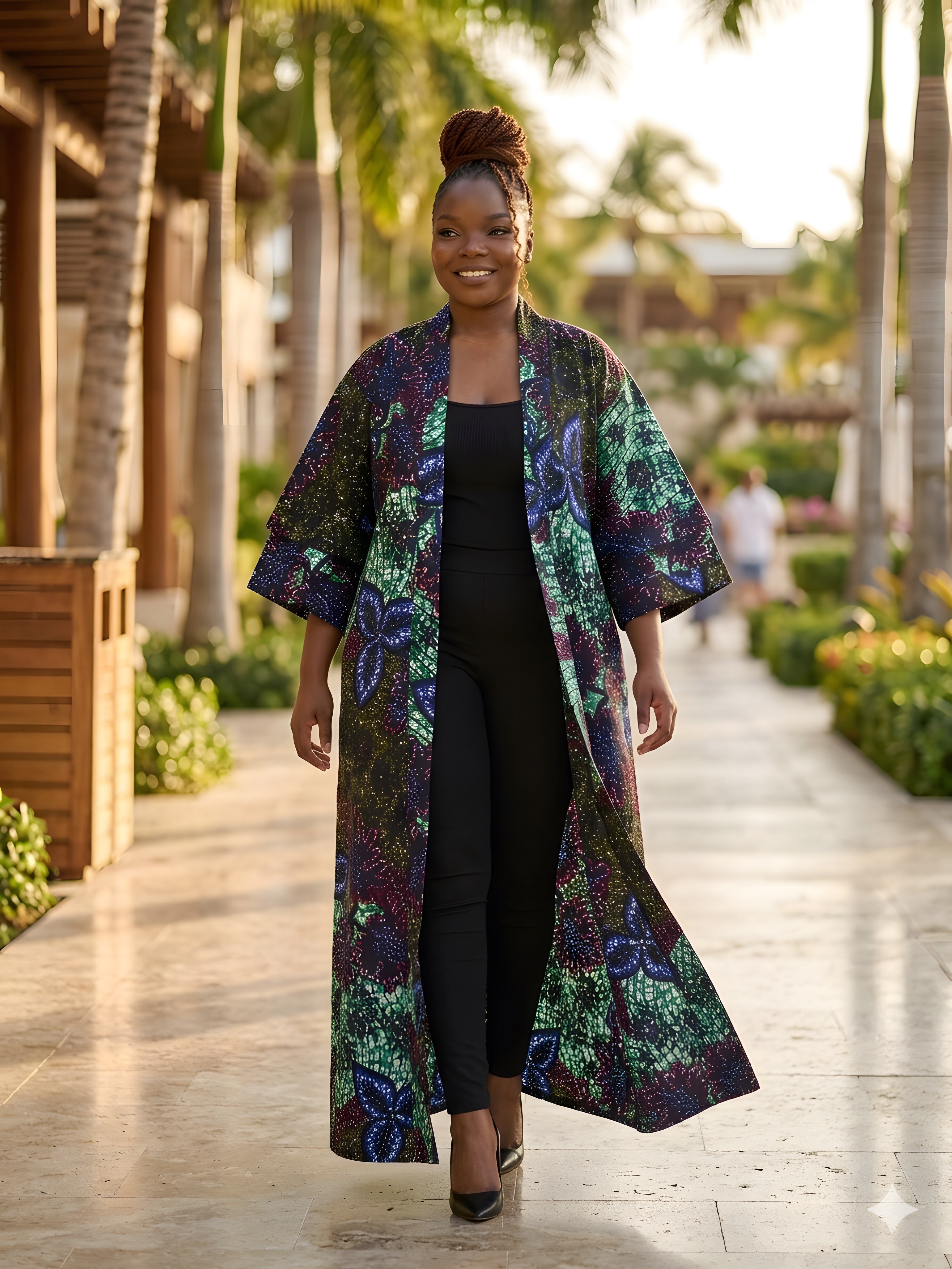 African Long Kimono | Robe | Duster | One Size