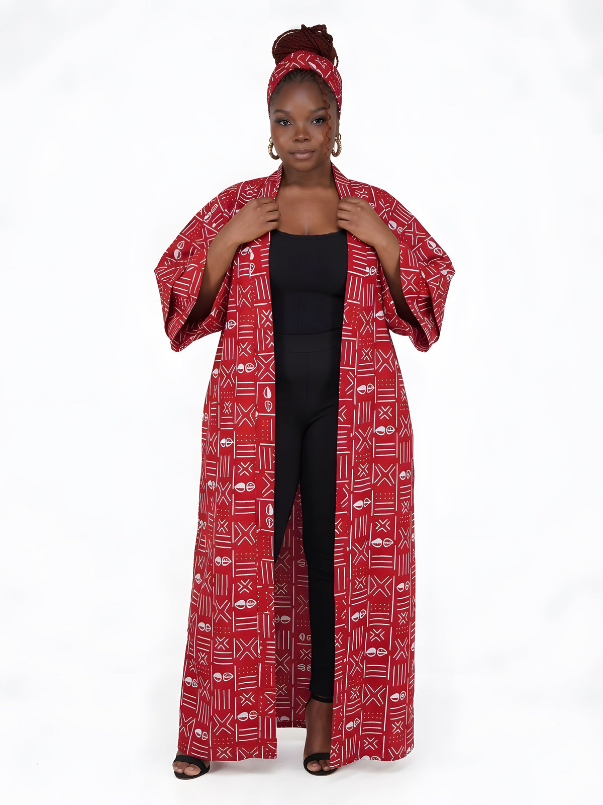 Long African Print Kimono for Women | One Size