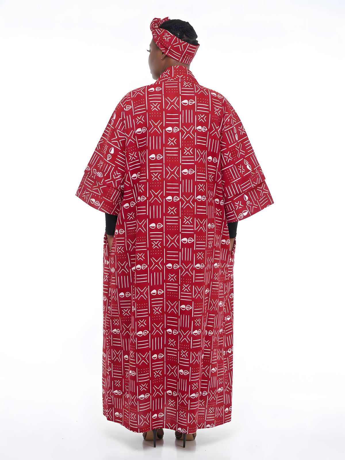 Long African Print Kimono for Women | One Size