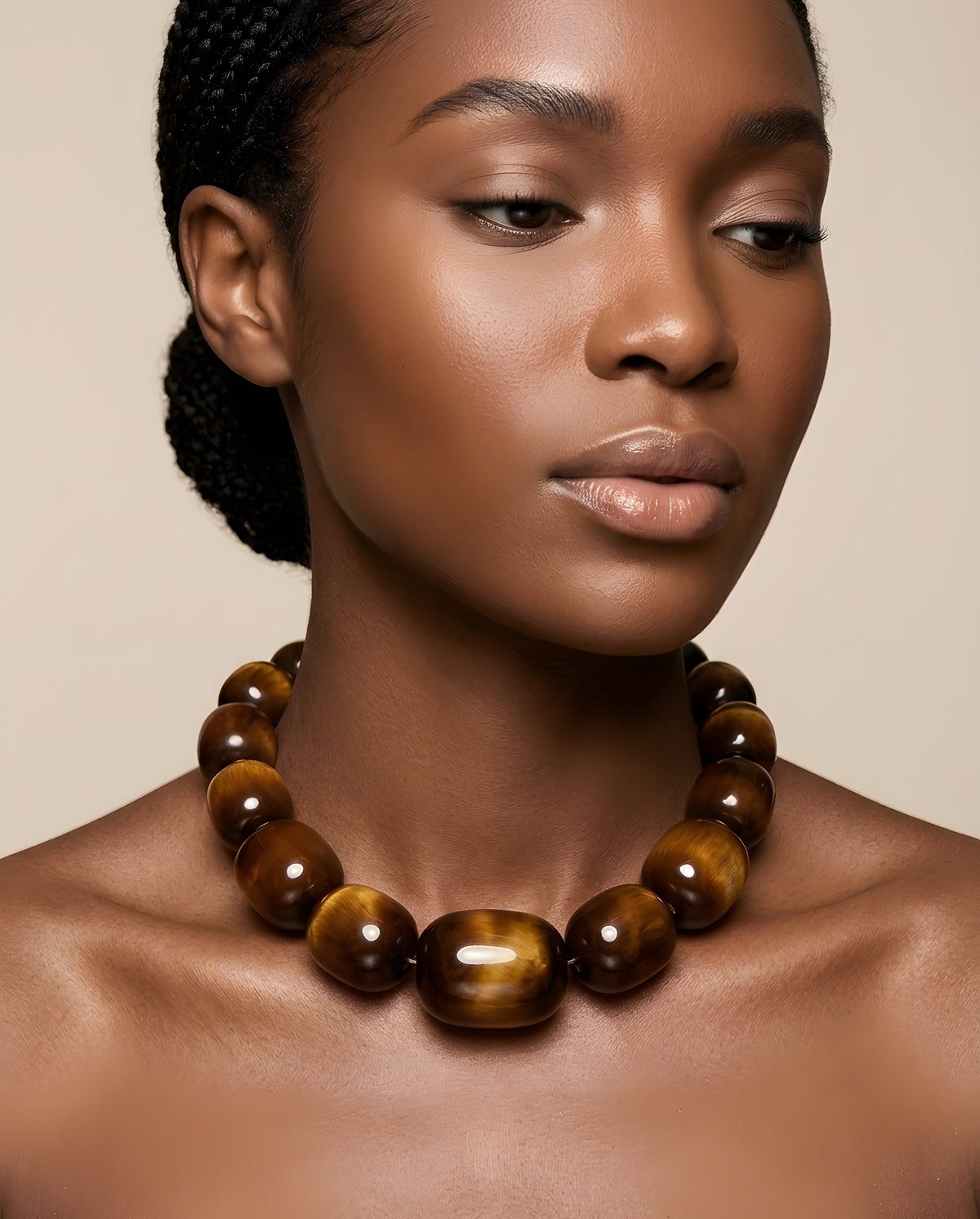 Chunky Beaded Statement Necklace | Bold Bubble Bead Choker