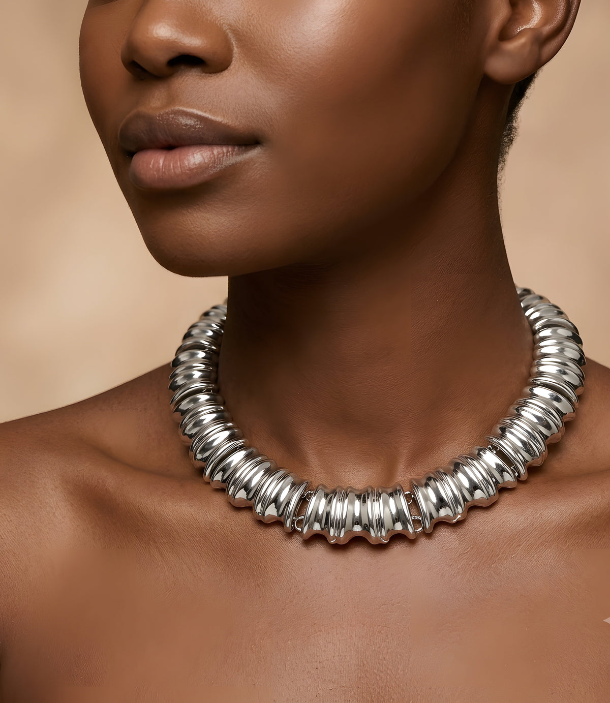 Gold/Silver Chunky Choker Necklace