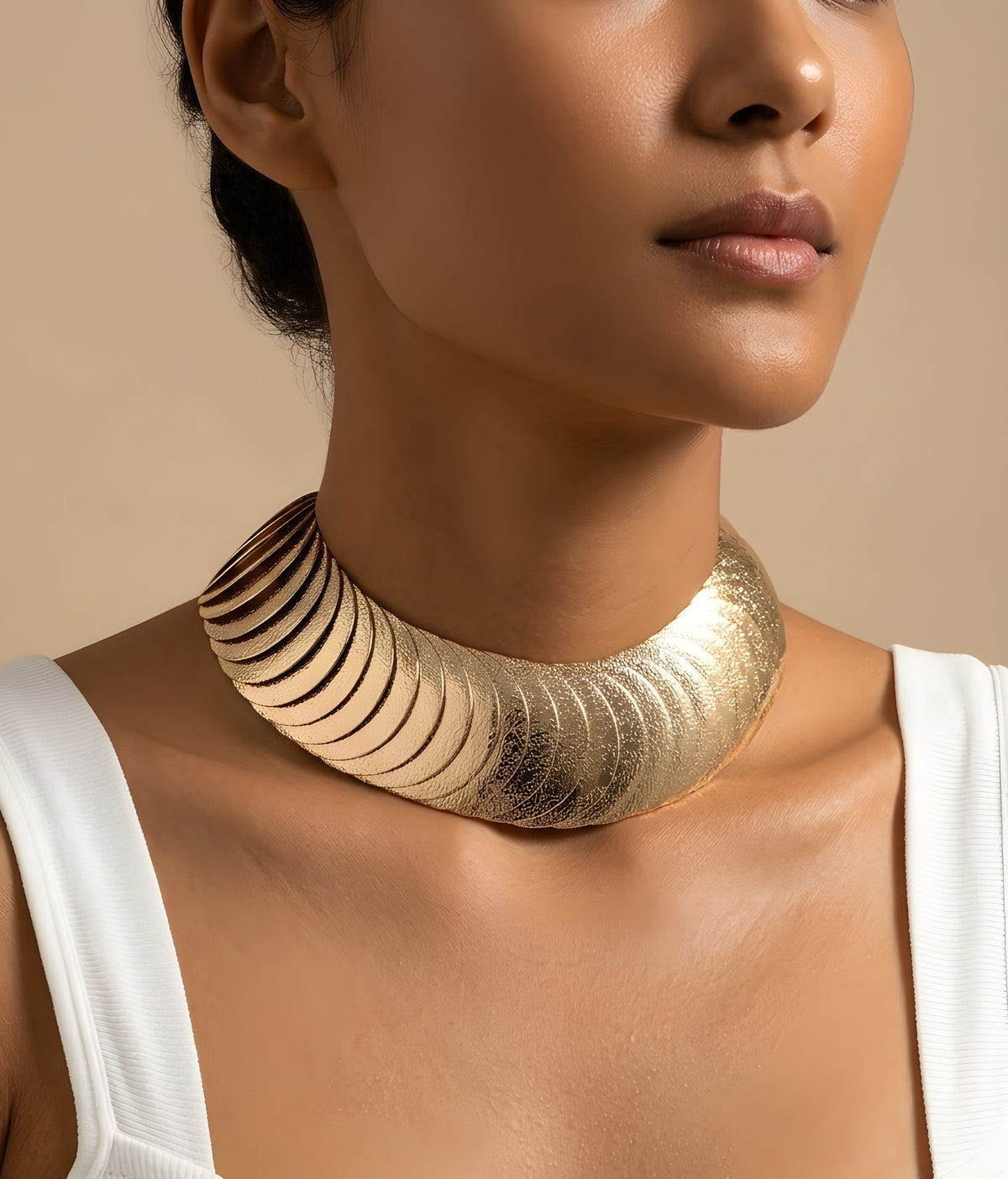 Circular Layered Ethnic Choker Necklace