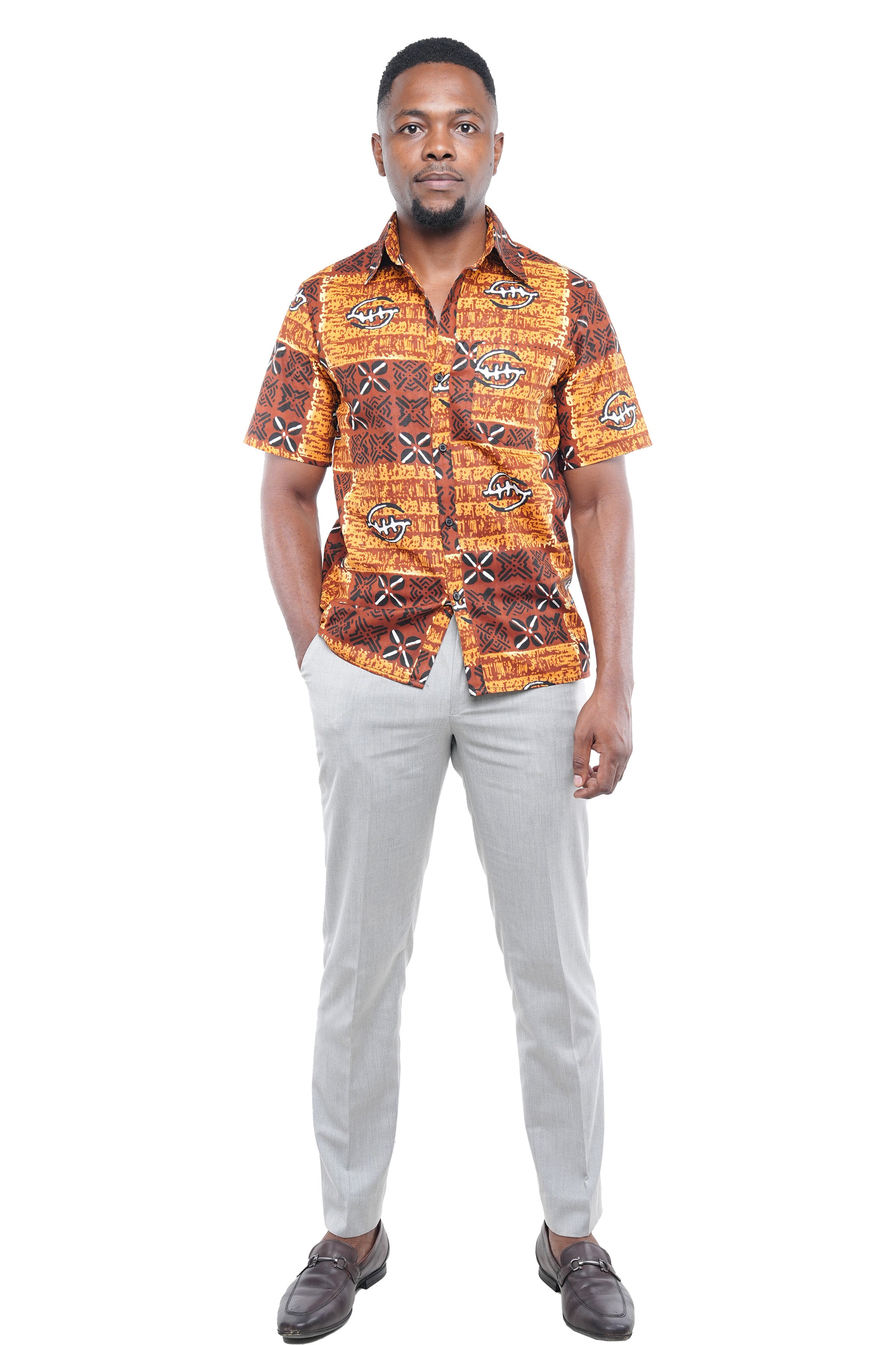 African Half Sleeves Shirt For Men