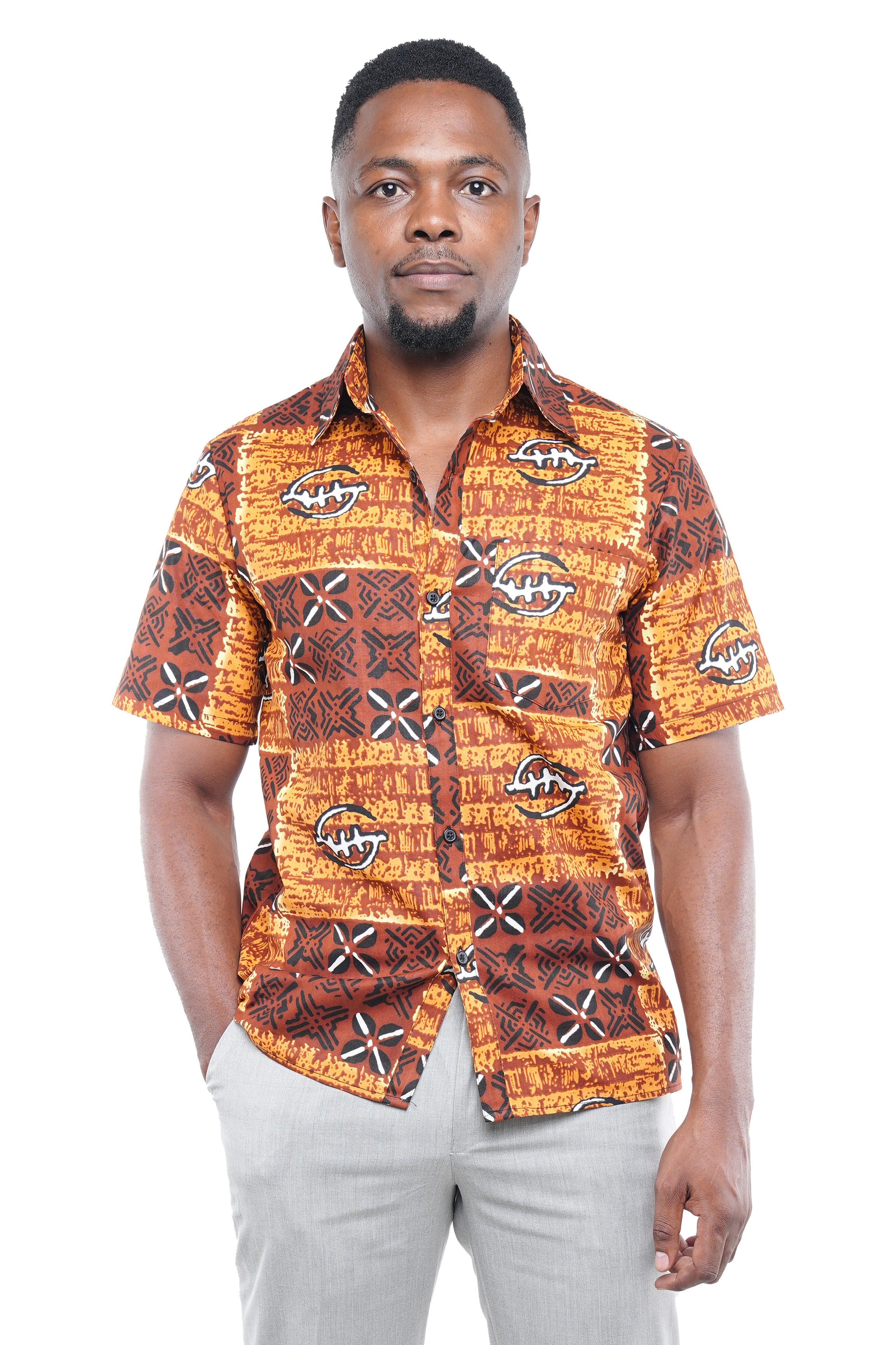 African Half Sleeves Shirt For Men