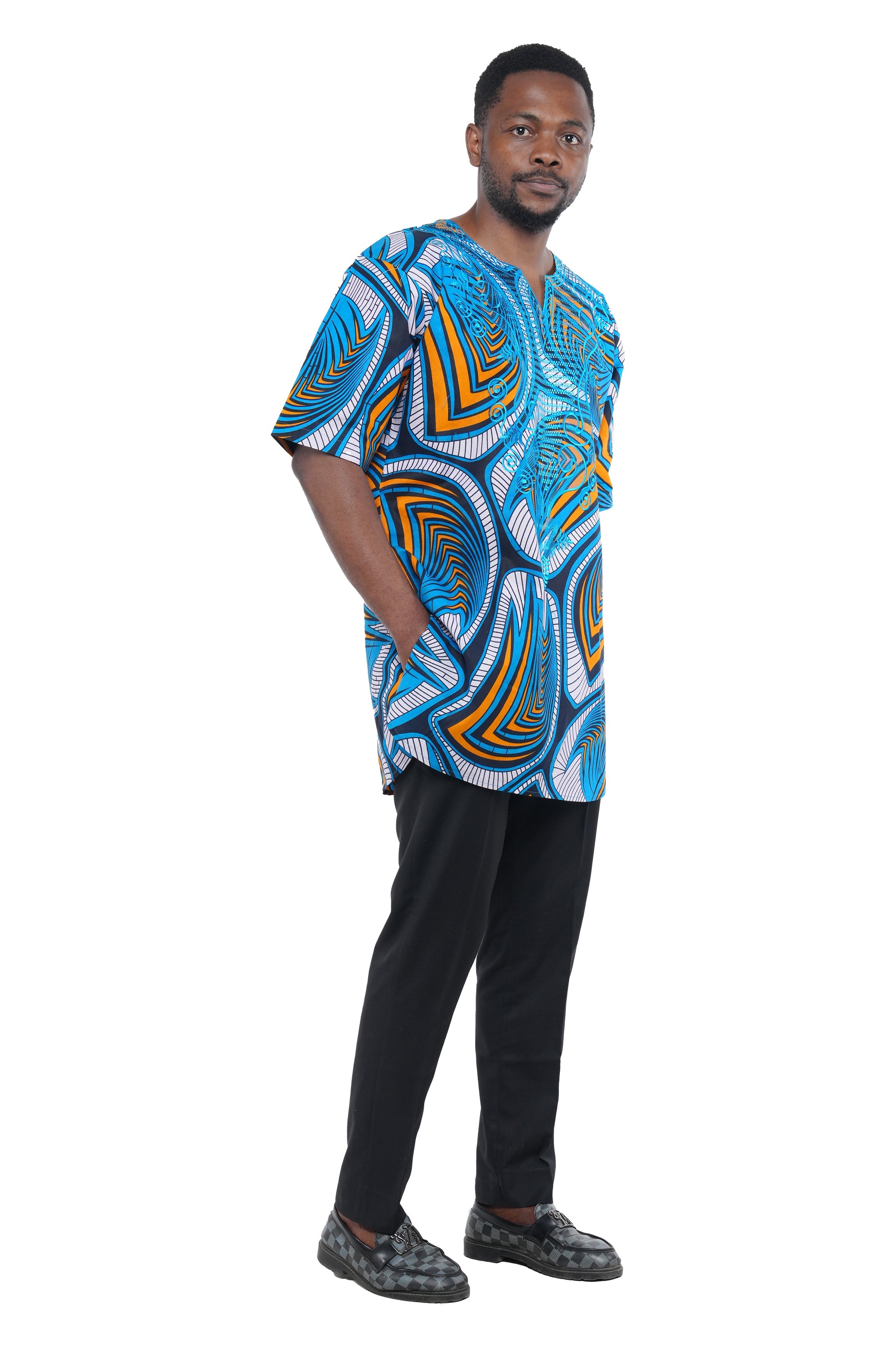 Handcrafted African embroidered men&