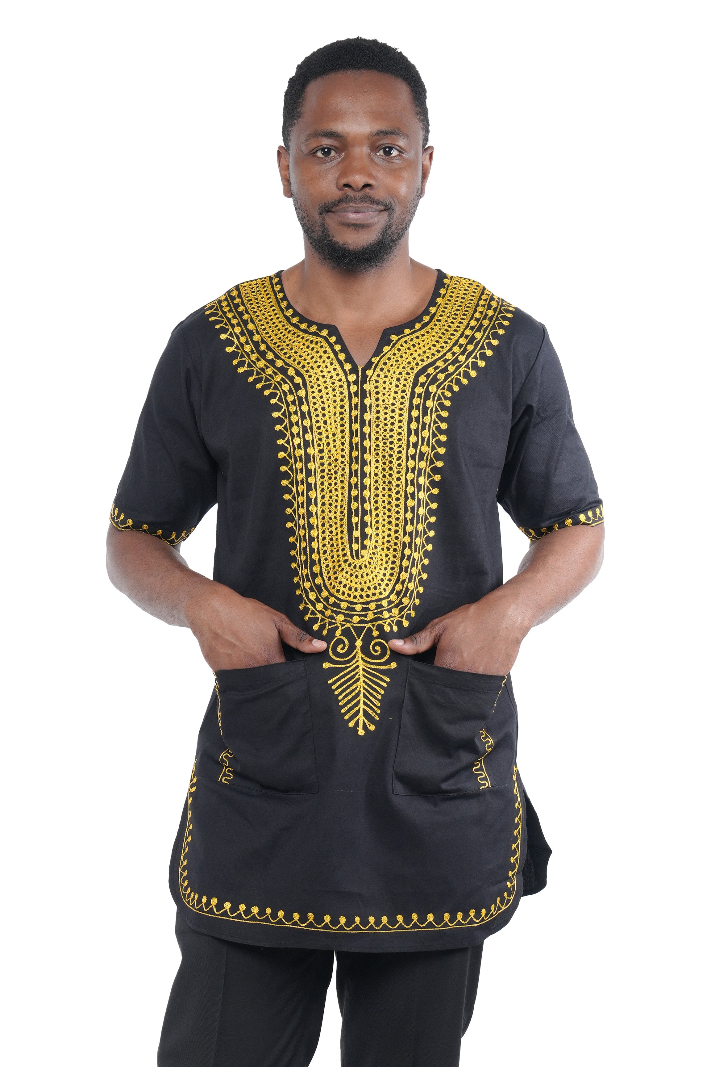 Handcrafted African embroidered men&