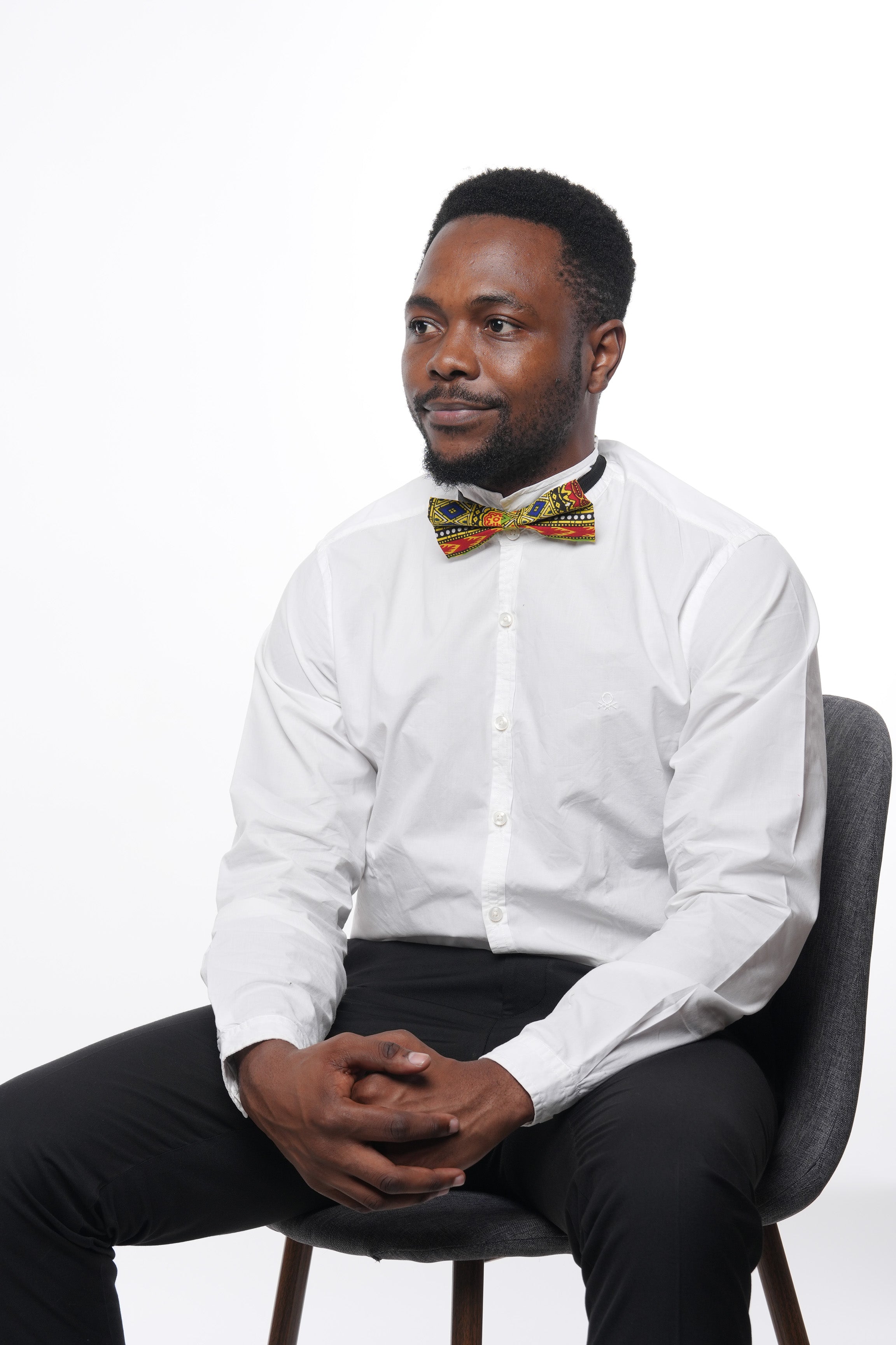 African Men’s Neck Tie, Bow Tie & Pocket Square Set | African Print Formal Wear
