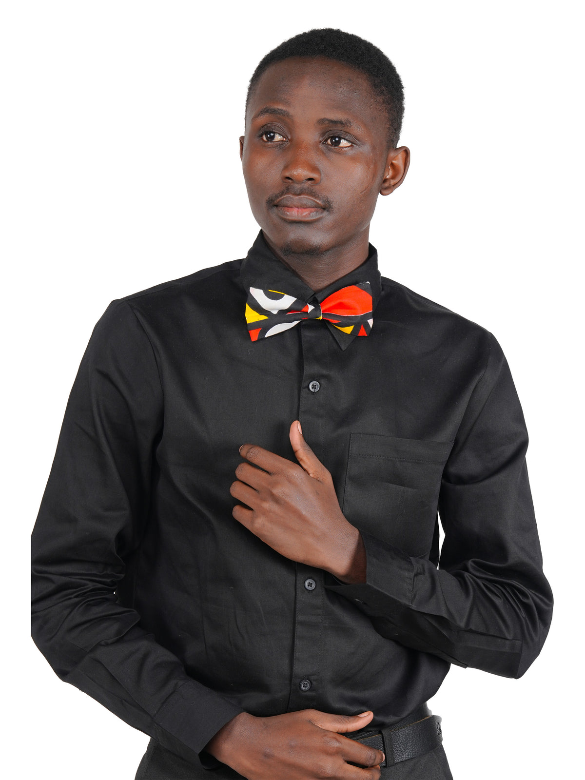 African Men’s Neck Tie, Bow Tie & Pocket Square Set | African Print Formal Wear