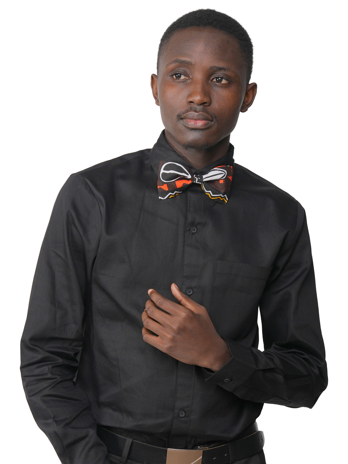 African Men’s Neck Tie, Bow Tie & Pocket Square Set | African Print Formal Wear
