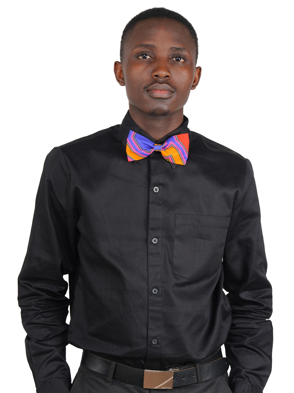 African Men’s Neck Tie, Bow Tie & Pocket Square Set | African Print Formal Wear