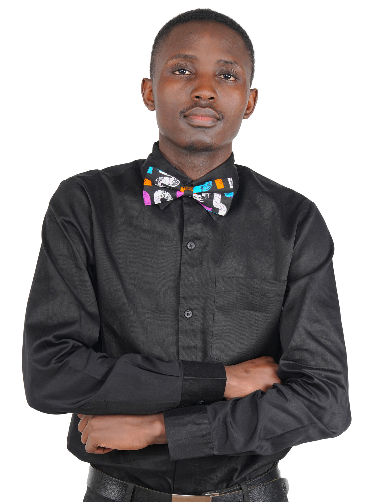 African Men’s Neck Tie, Bow Tie & Pocket Square Set | African Print Formal Wear