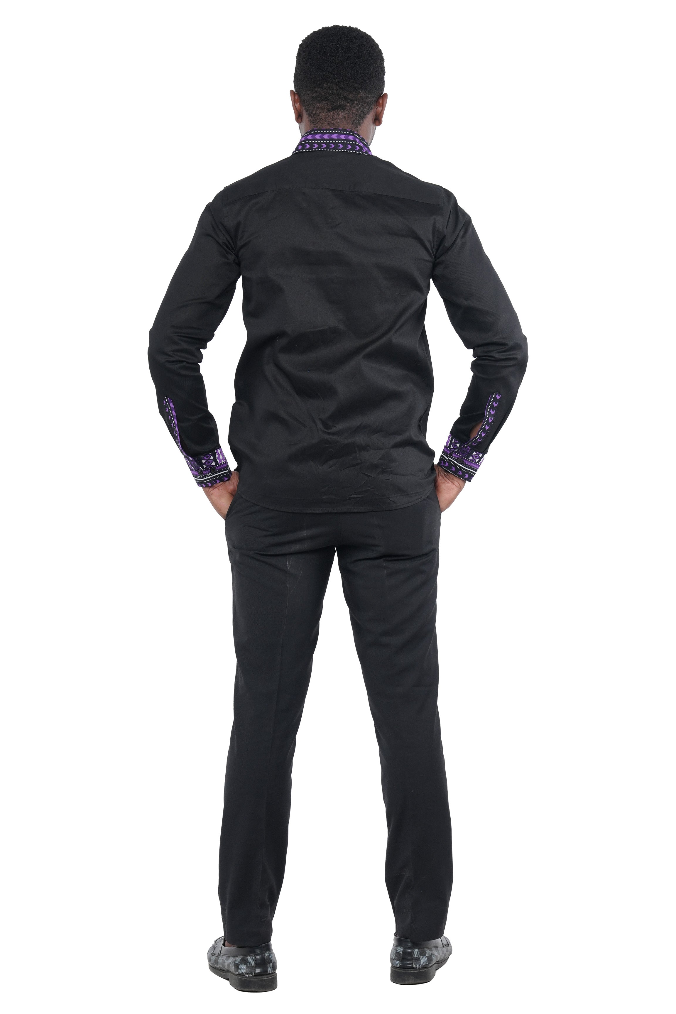 African Button Down Shirt for Men | Patch Pocket – Cotton full Sleeve