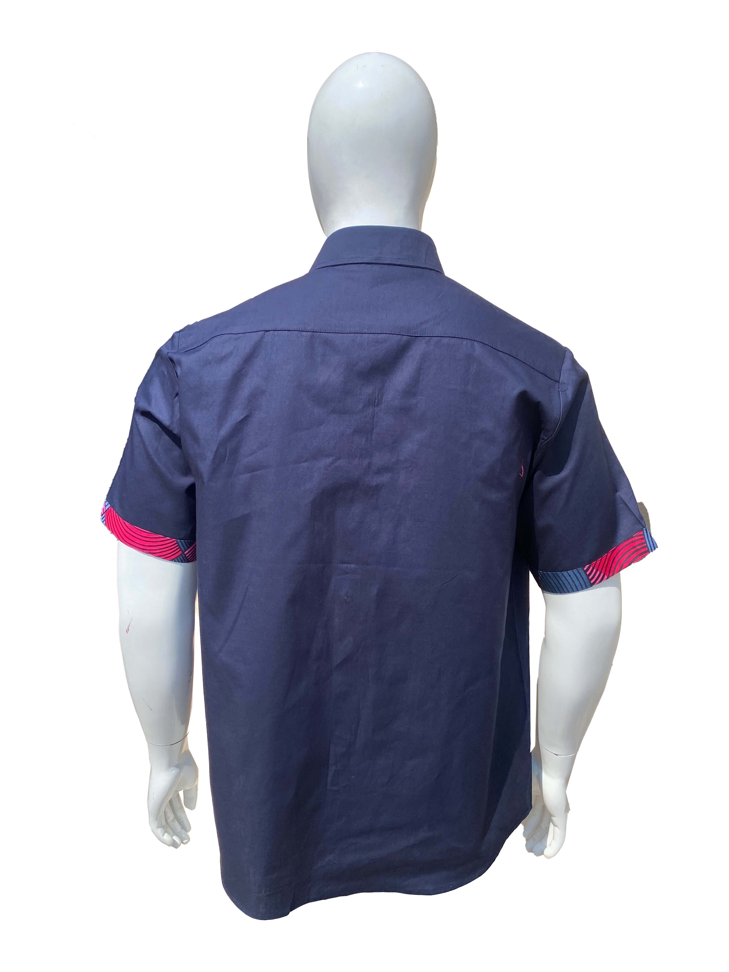 African Button Down Shirt for Men – Cotton Short Sleeve Top - M–5XL