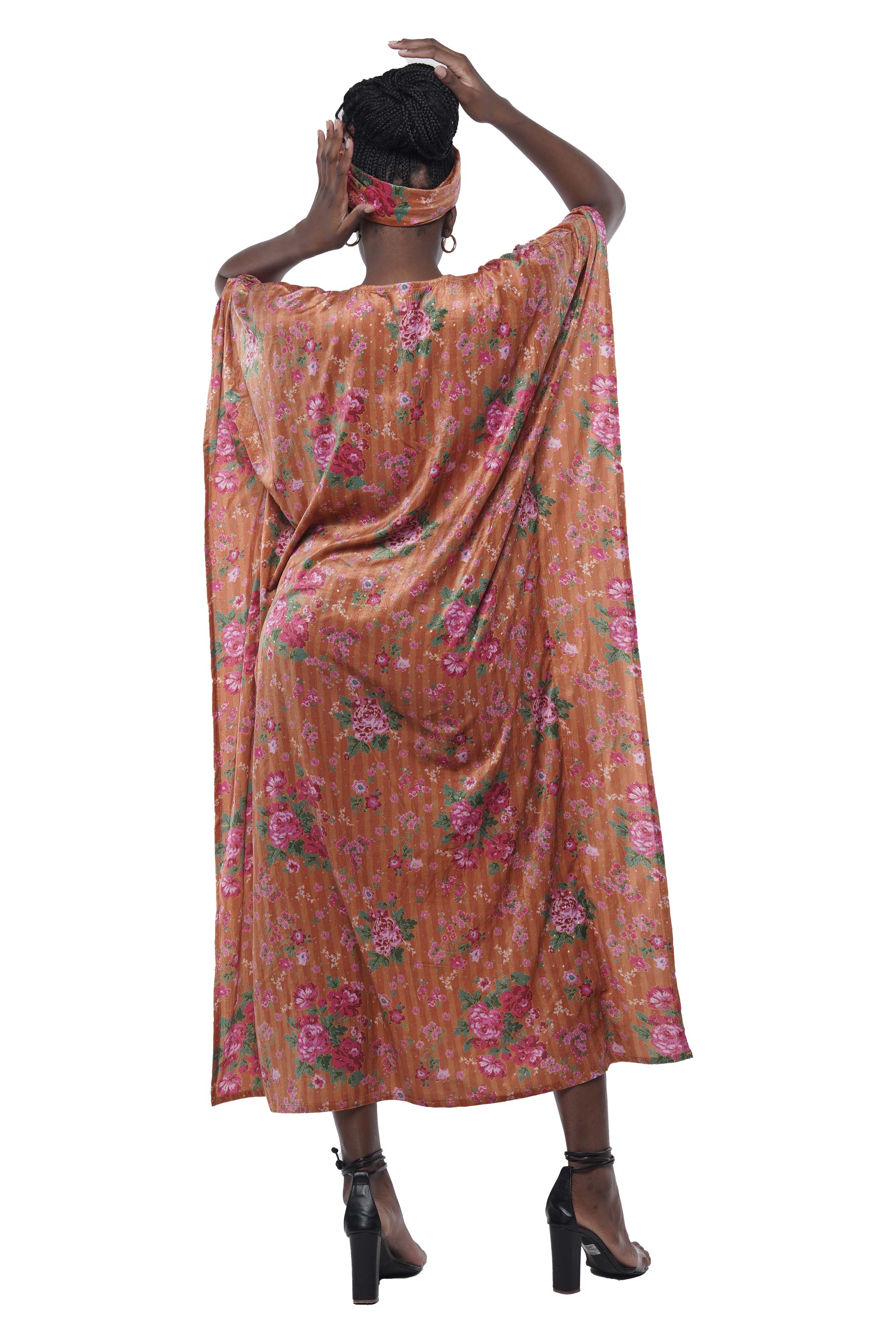 Cultural velvet kaftan outfit for Juneteenth and Kwanzaa