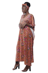 Afrocentric velvet dress with headwrap – fast shipping