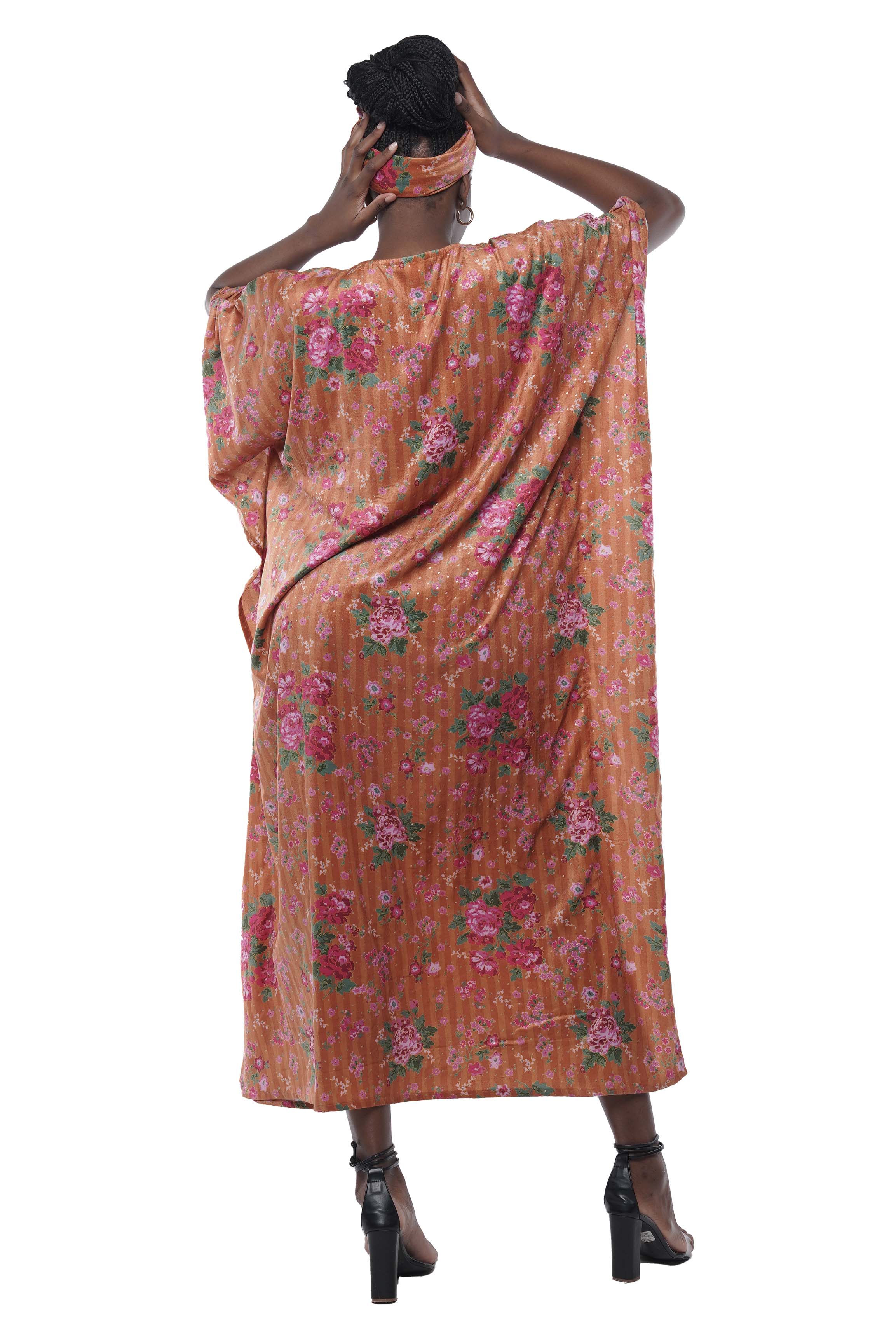 Cultural velvet kaftan outfit for Juneteenth and Kwanzaa