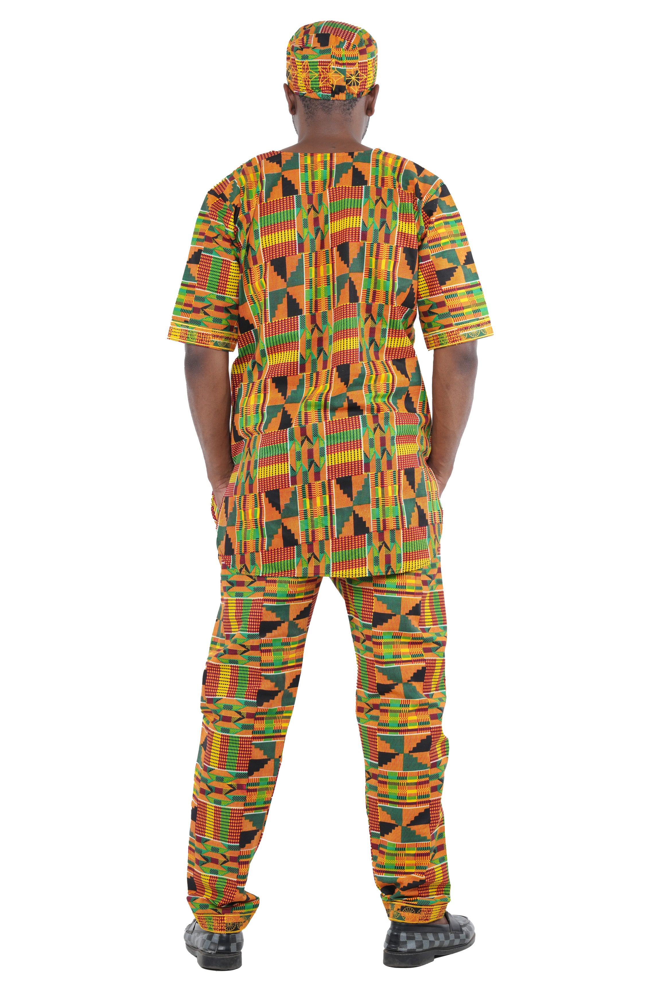 Kente Embroidered Pant Set For Men