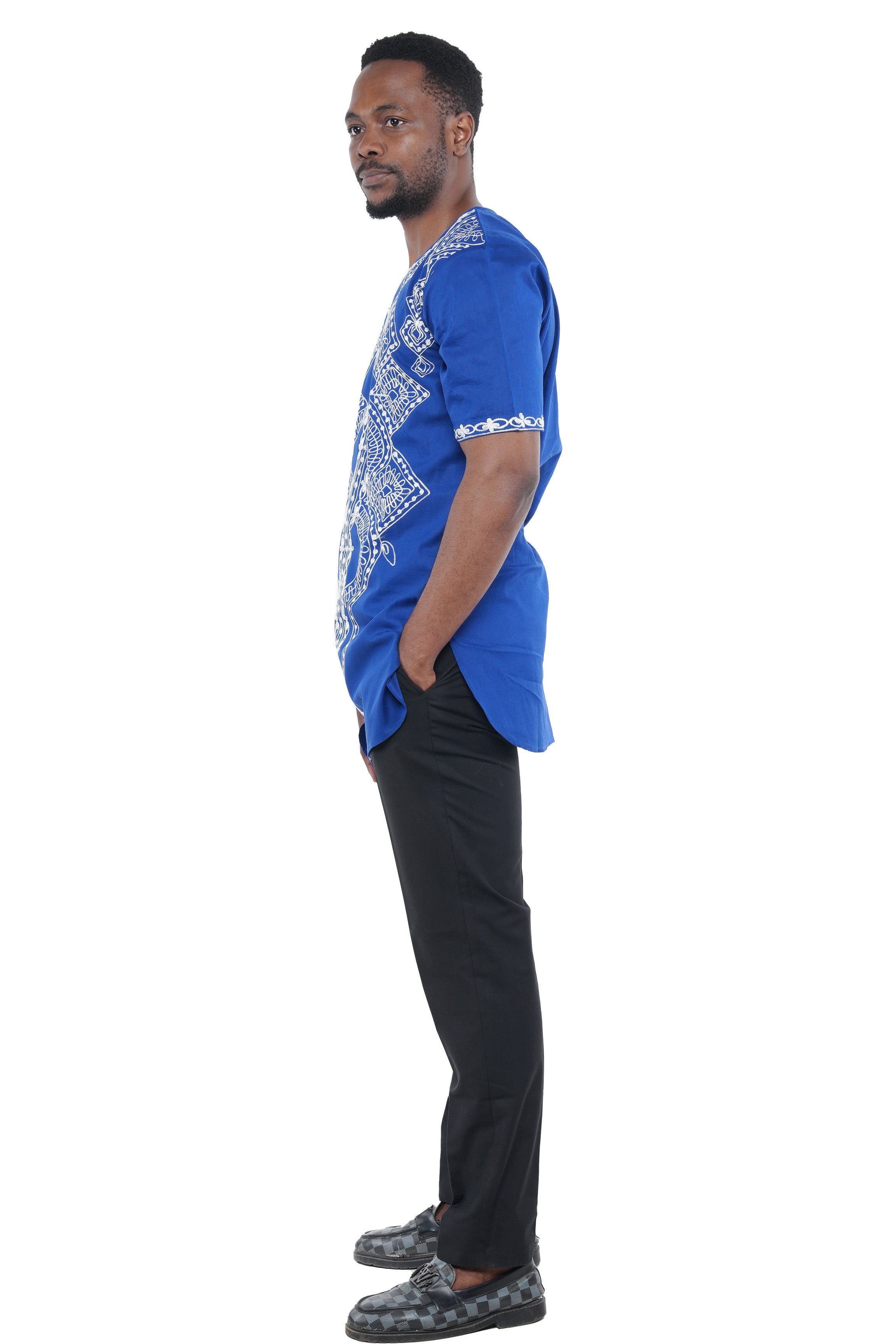 Handcrafted African embroidered men&