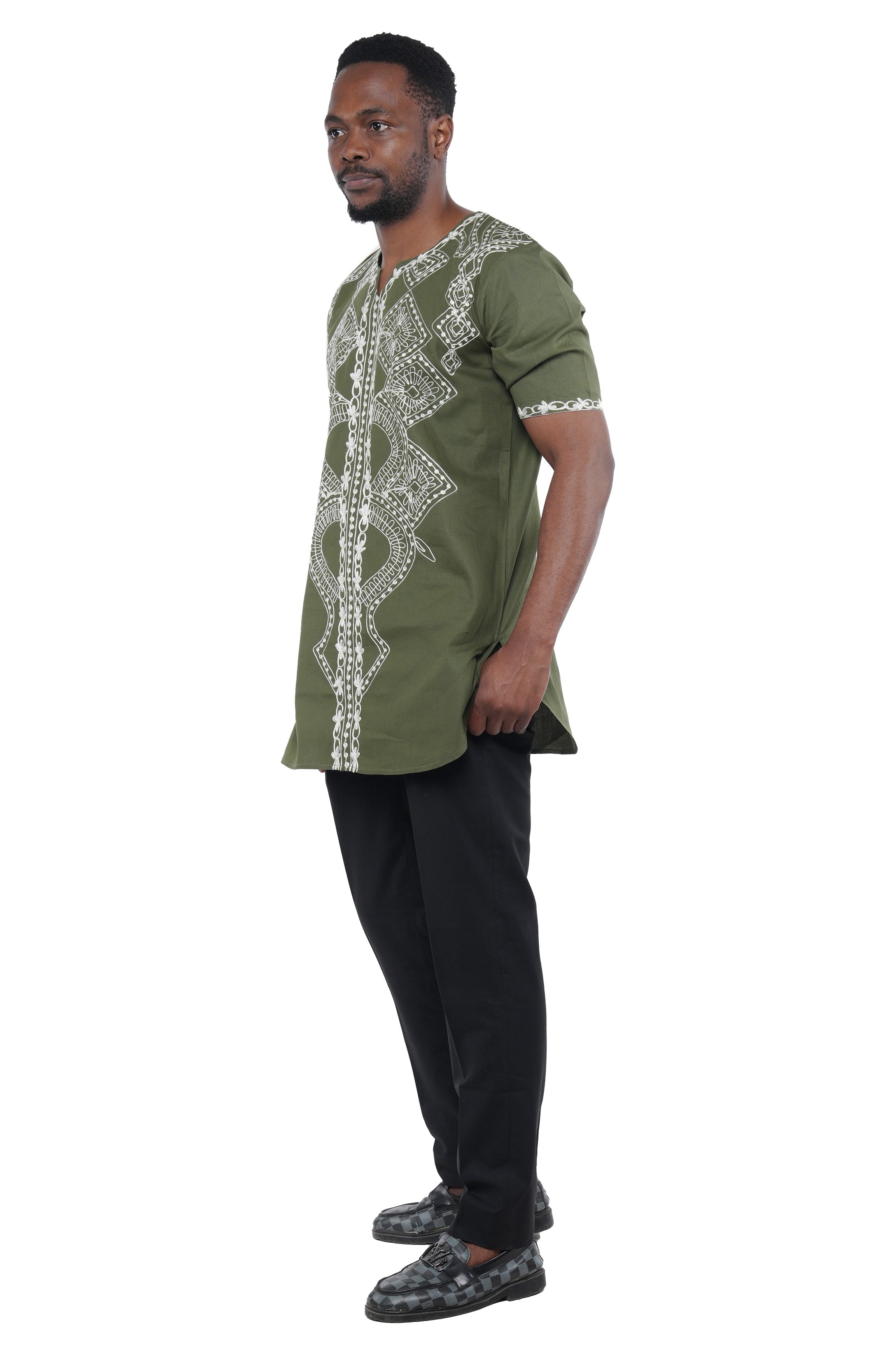 Handcrafted African embroidered men&