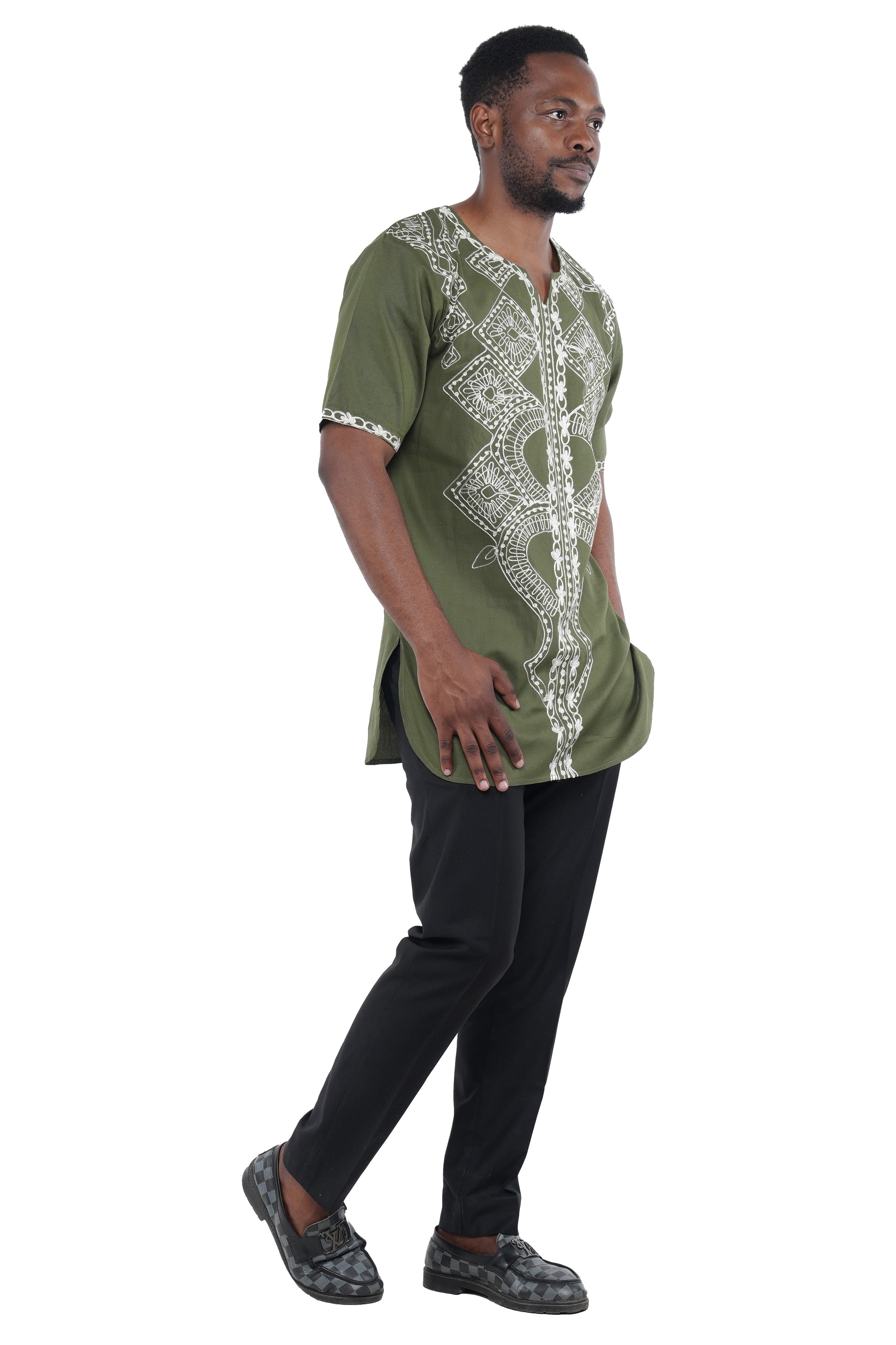 Handcrafted African embroidered men&
