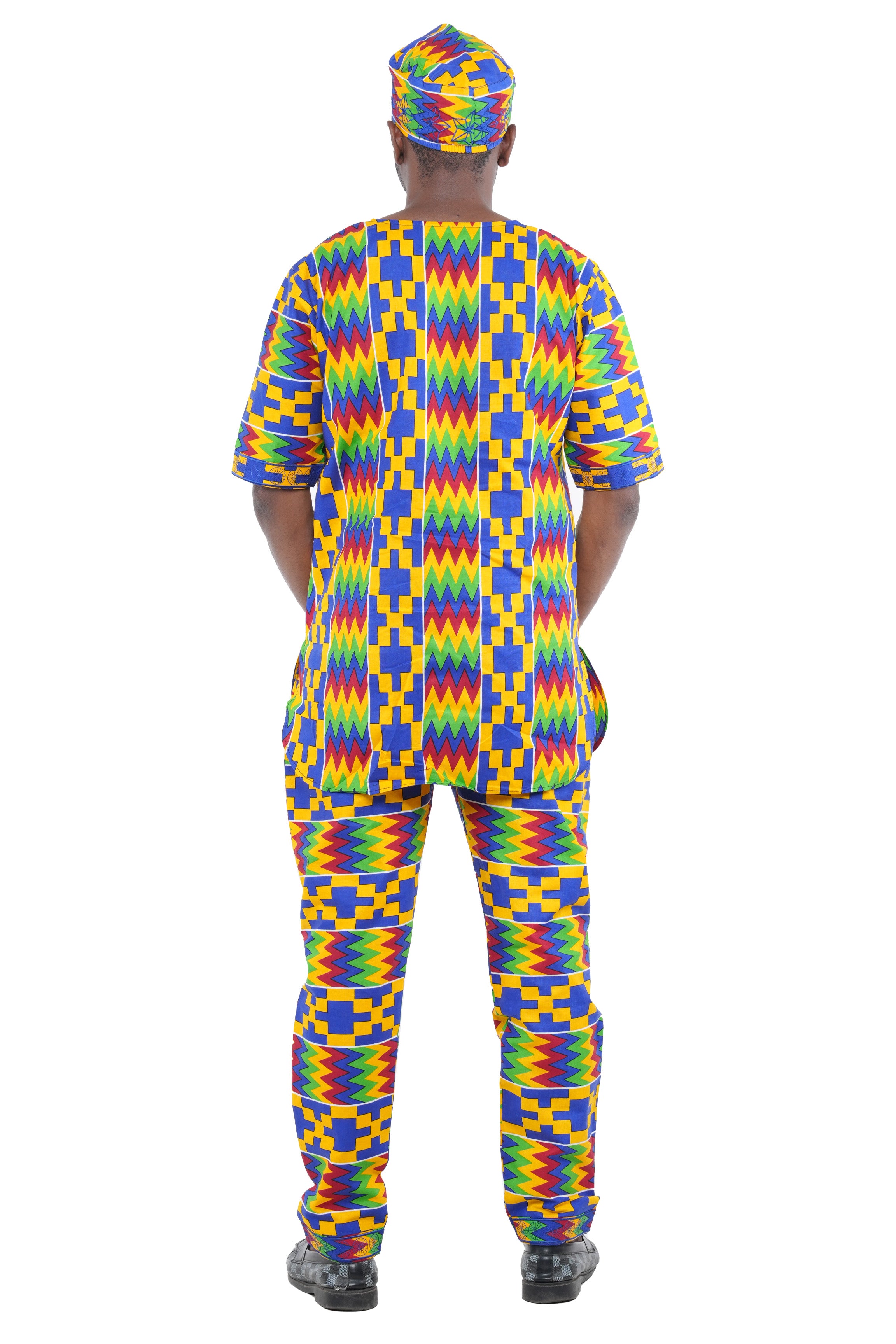 Kente Embroidered Pant Set For Men